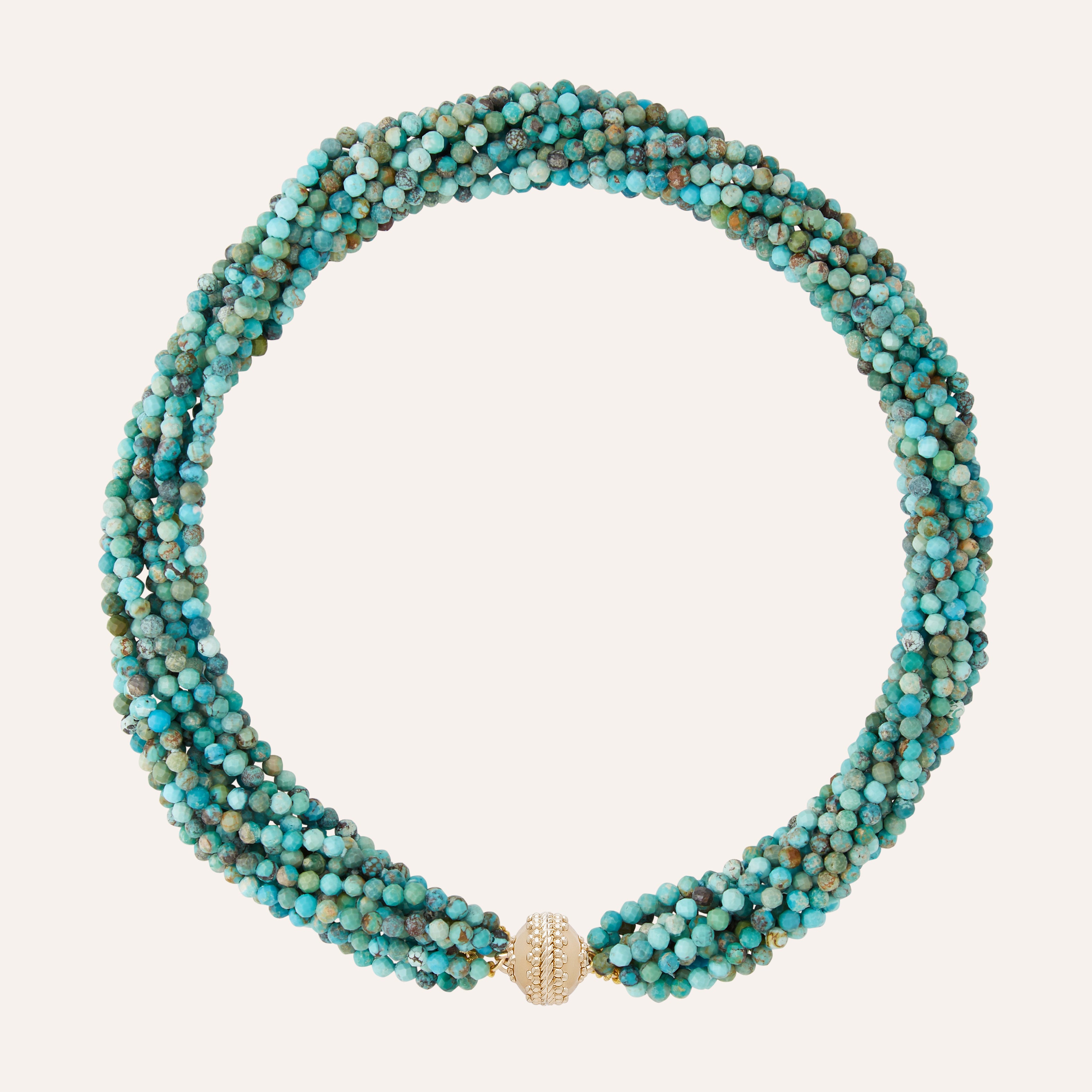 Michel Kingman Turquoise Multi-Strand Necklace