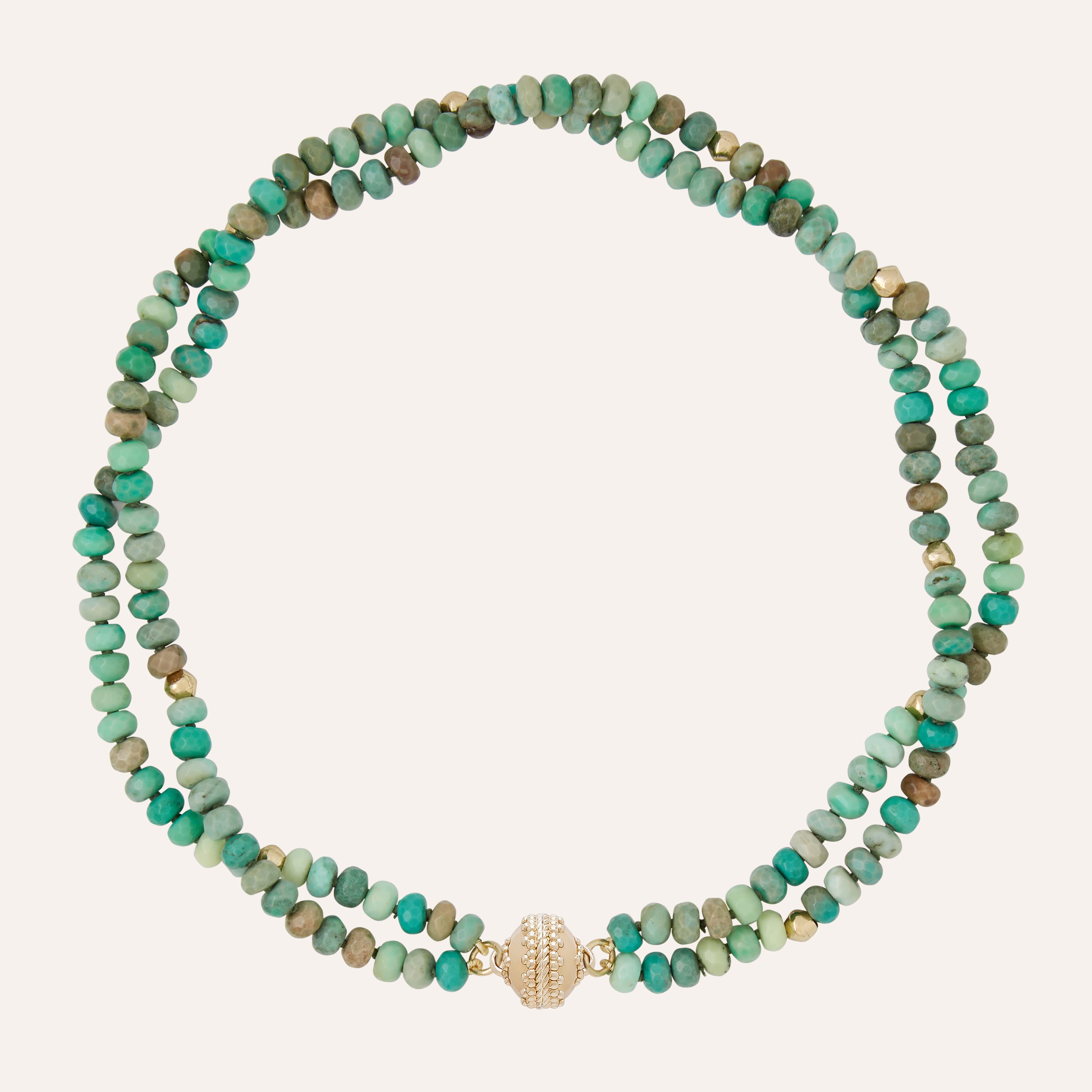 Peppercorn Chrysoprase Double Strand Necklace