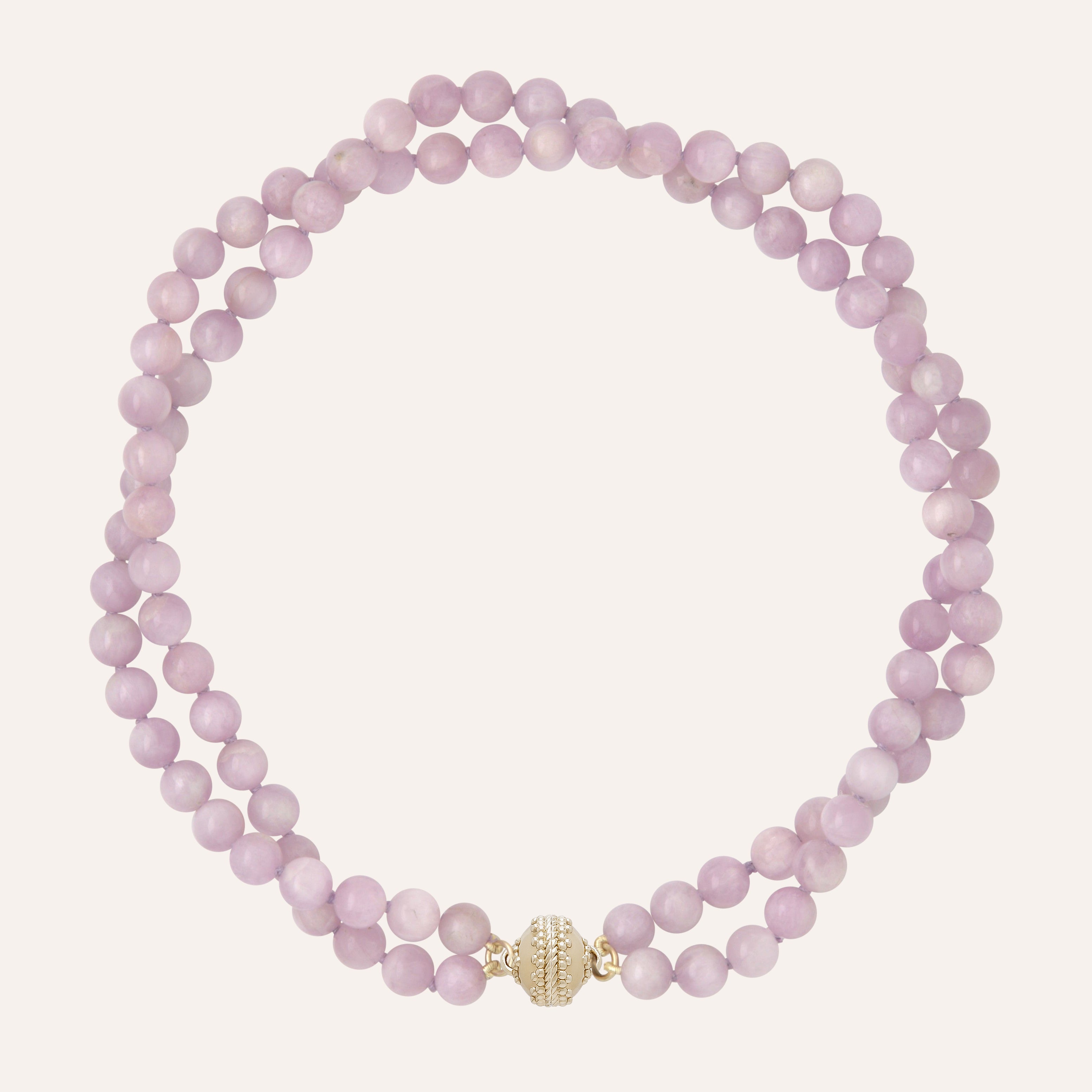 Victoire Pink Kunzite 8mm Double Strand Necklace