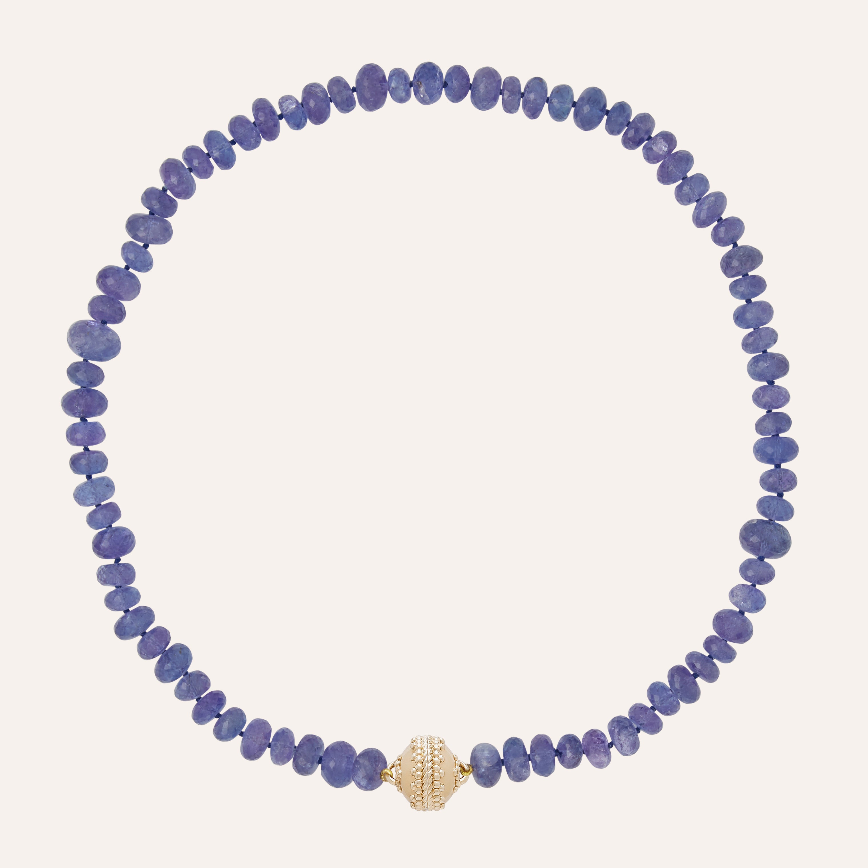 Tanzanite Small Faceted Rondelle Necklace