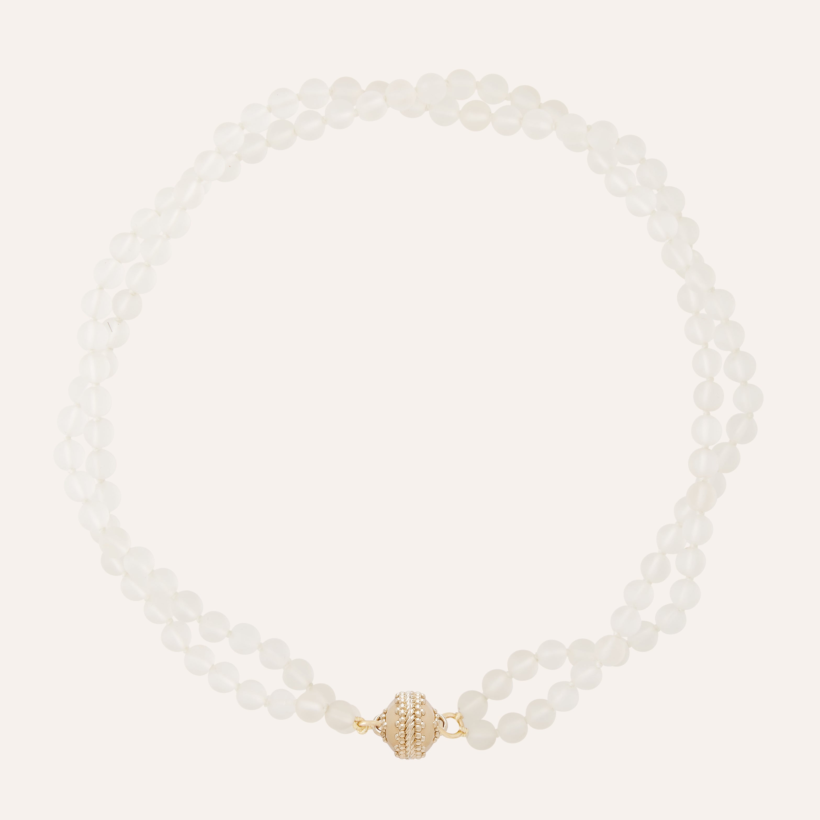 Victoire Rock Crystal 6mm Double Strand Necklace