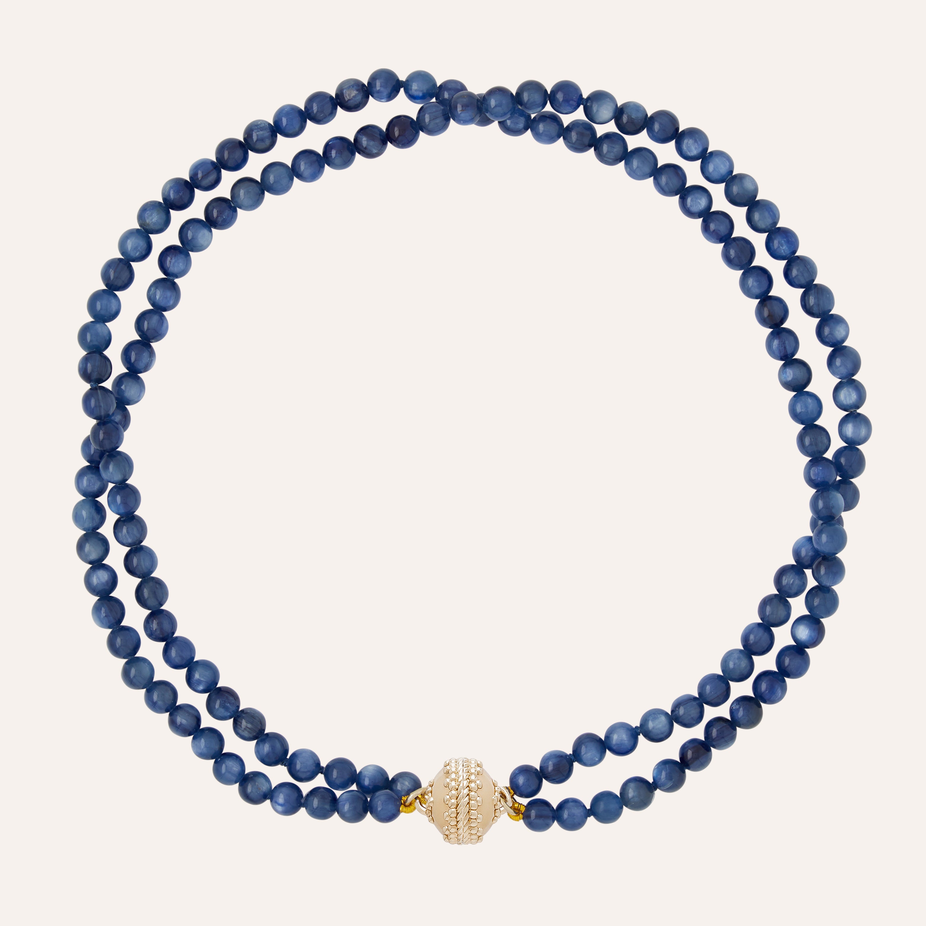 Victoire Kyanite 6mm Double Strand Necklace