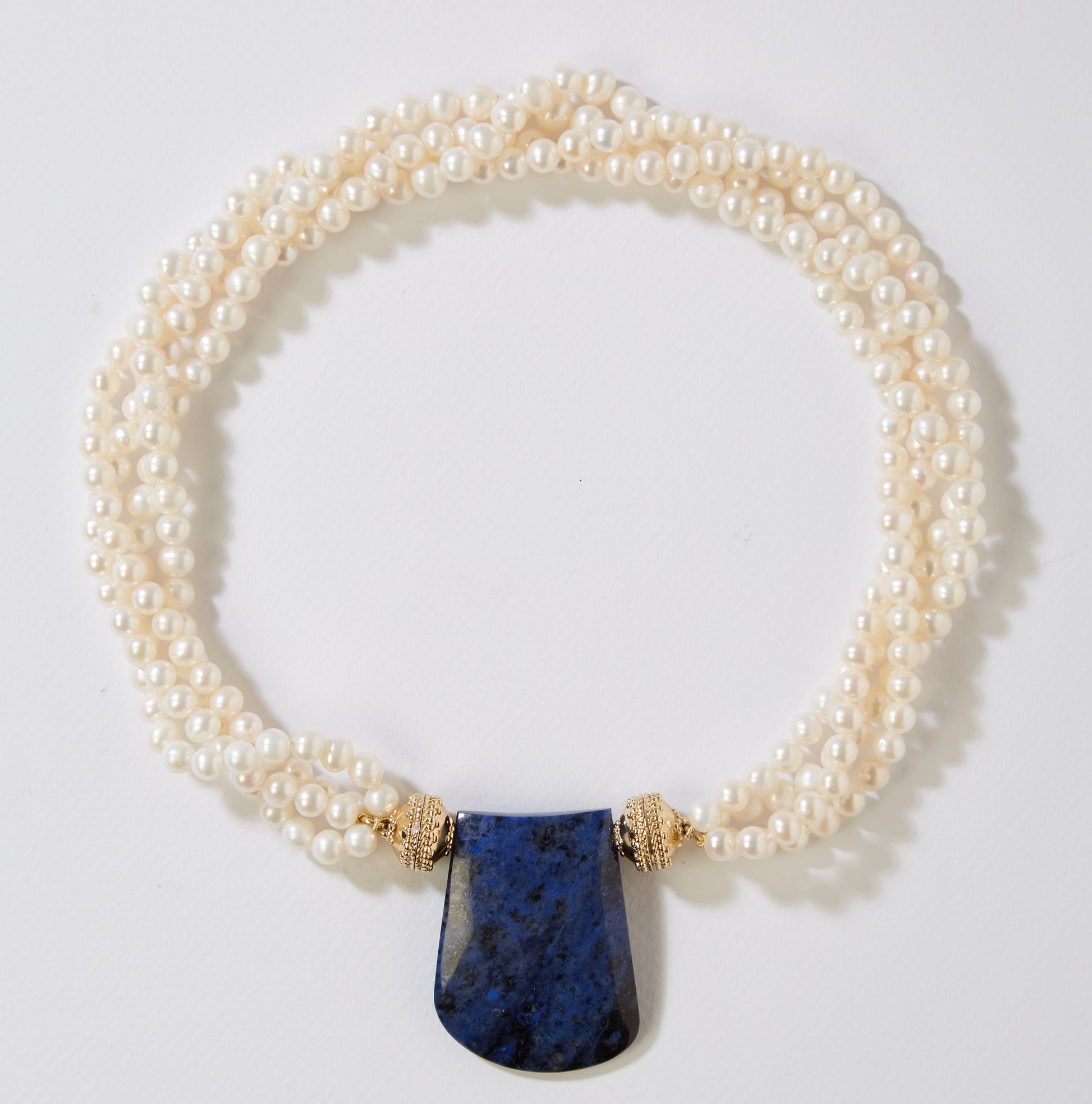 White Freshwater Pearl 6mm Multi-Strand Necklace