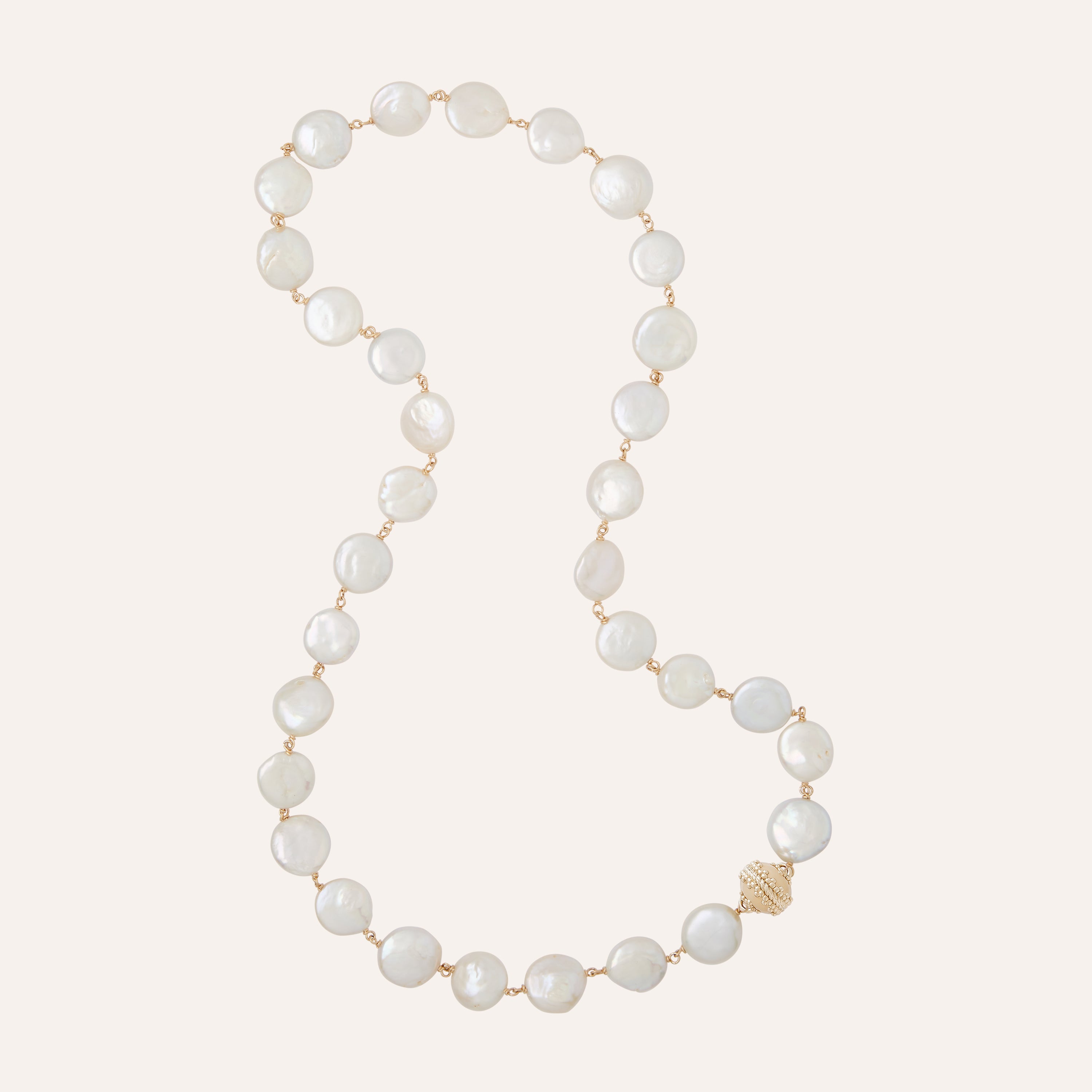 Caspian Coin Pearl Necklace