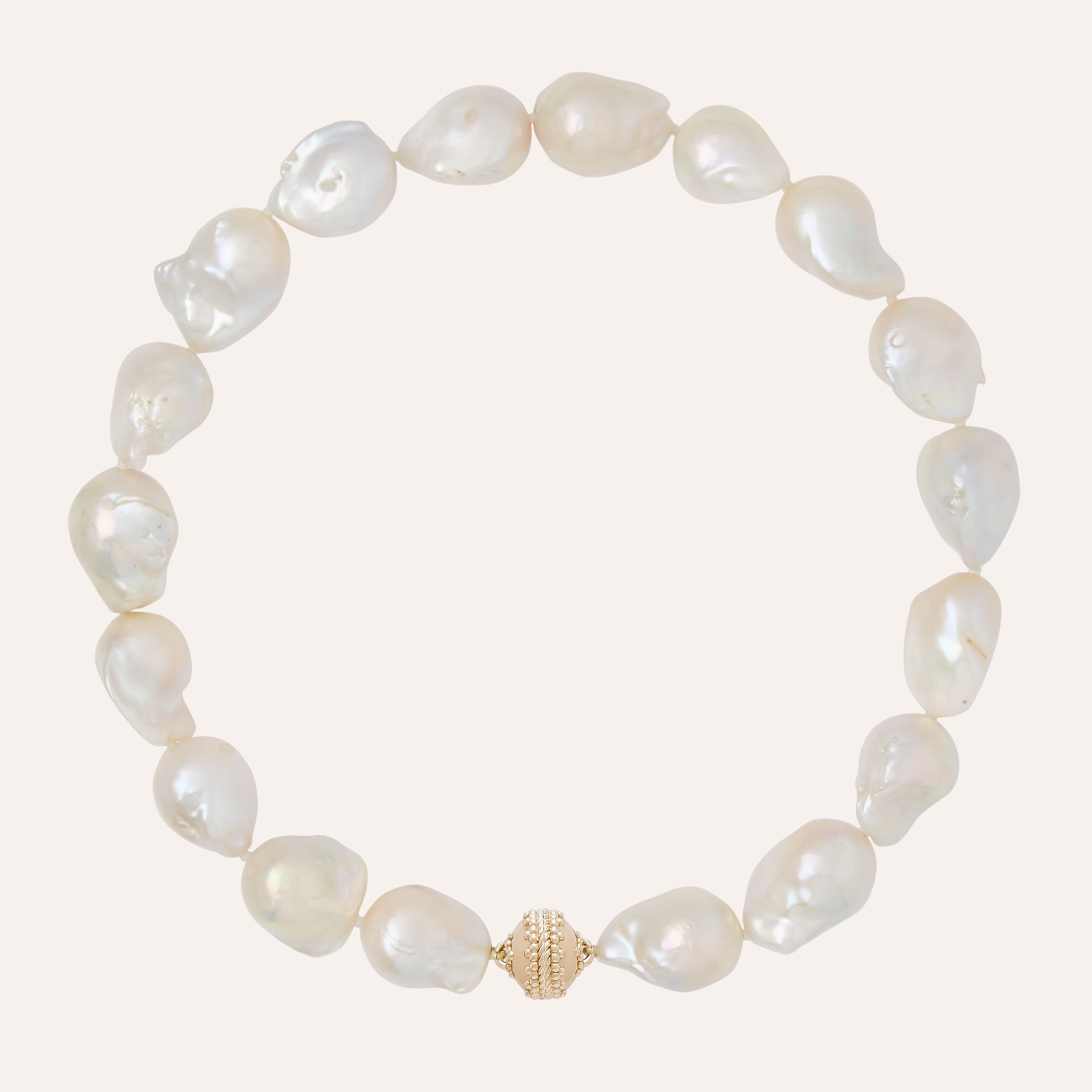 White Freshwater Baroque Pearl 20-25mm Necklace