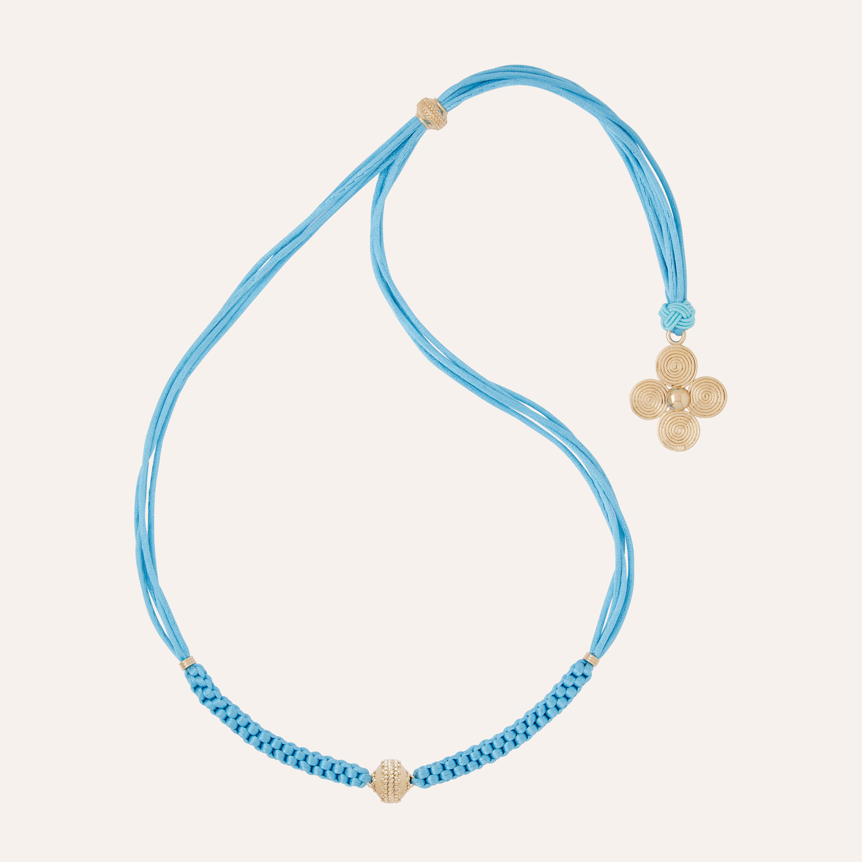 Knotted Heritage Petal Turquoise Necklace