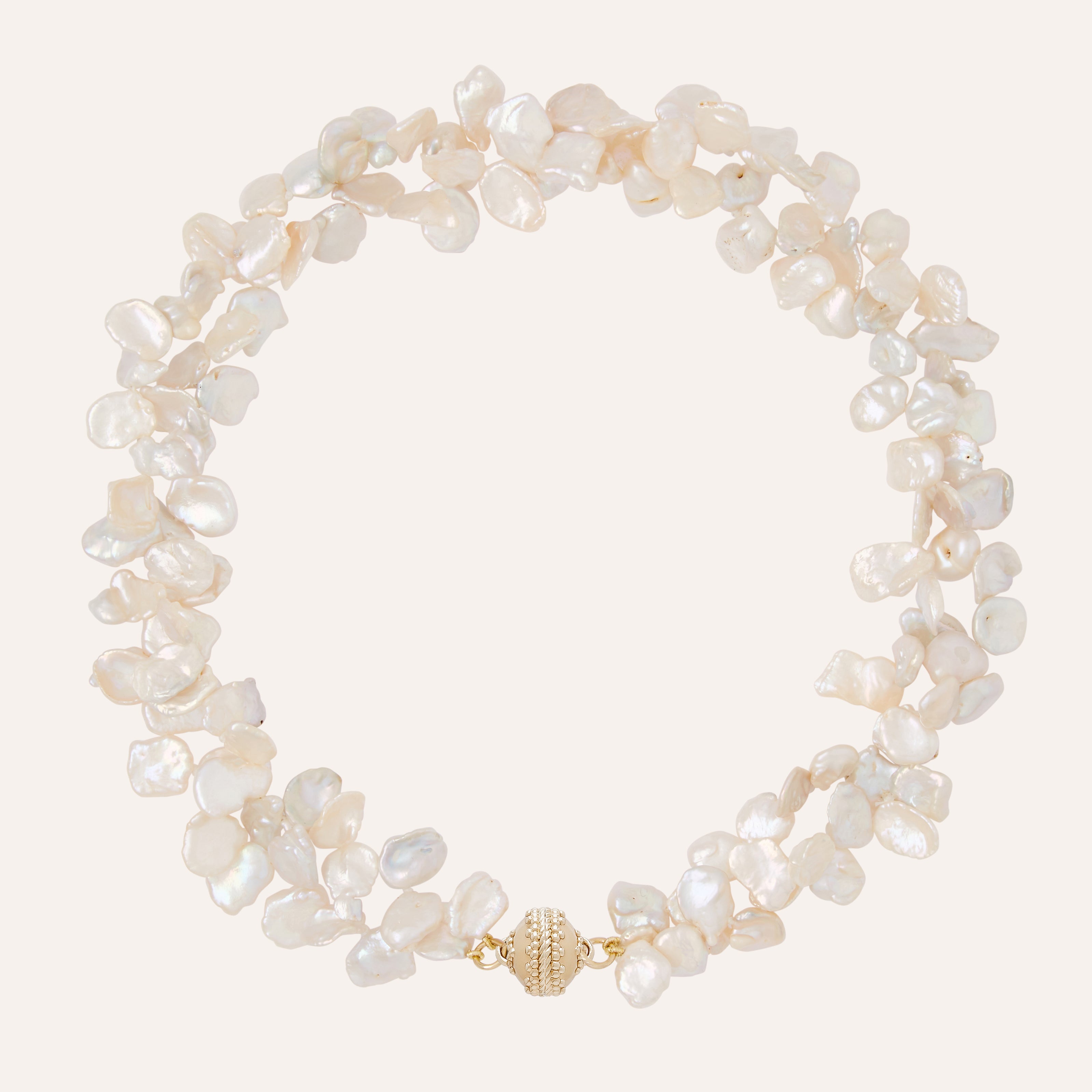 Small Keshi Pearl Double Strand Necklace
