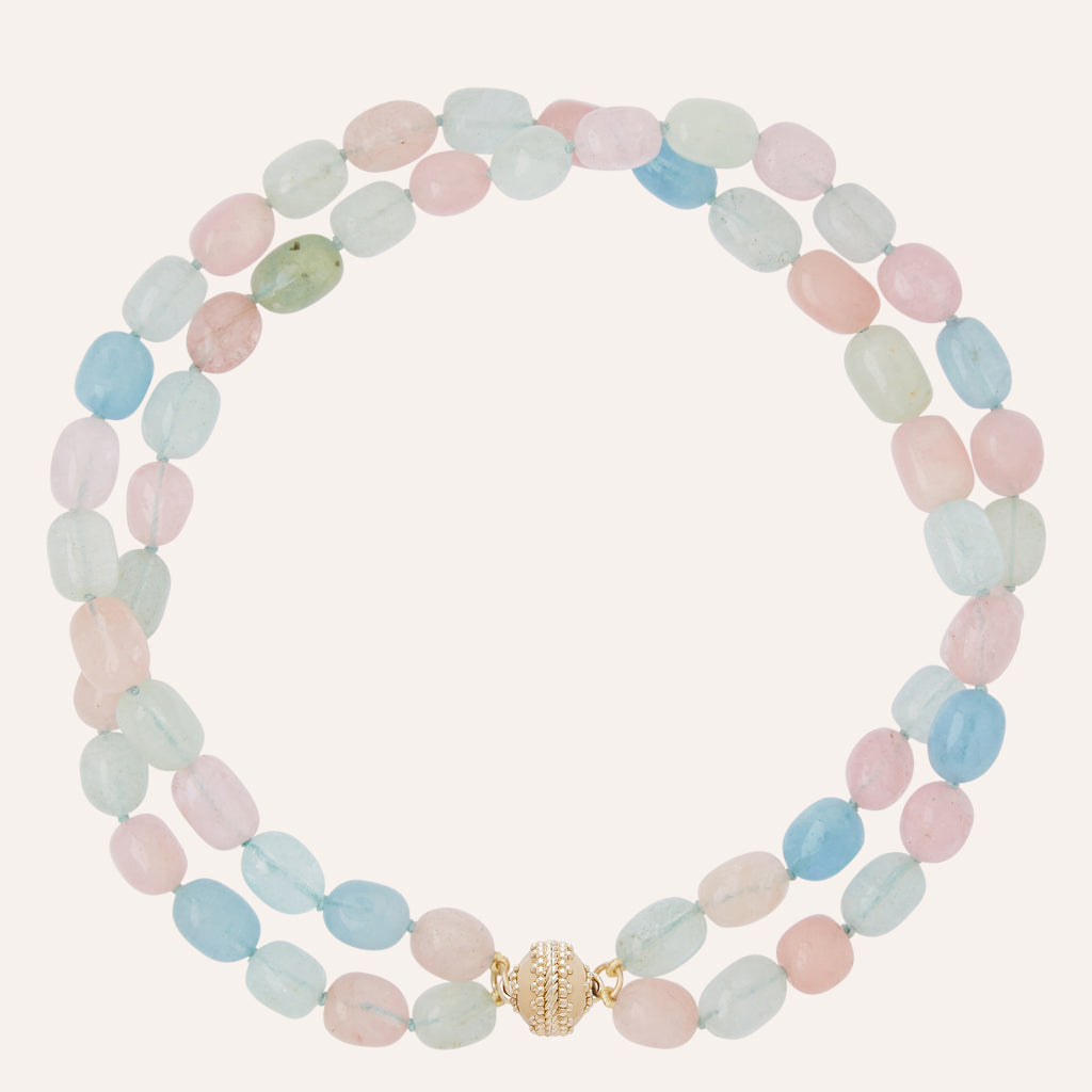 Multi-Colored Beryl Double Strand Necklace