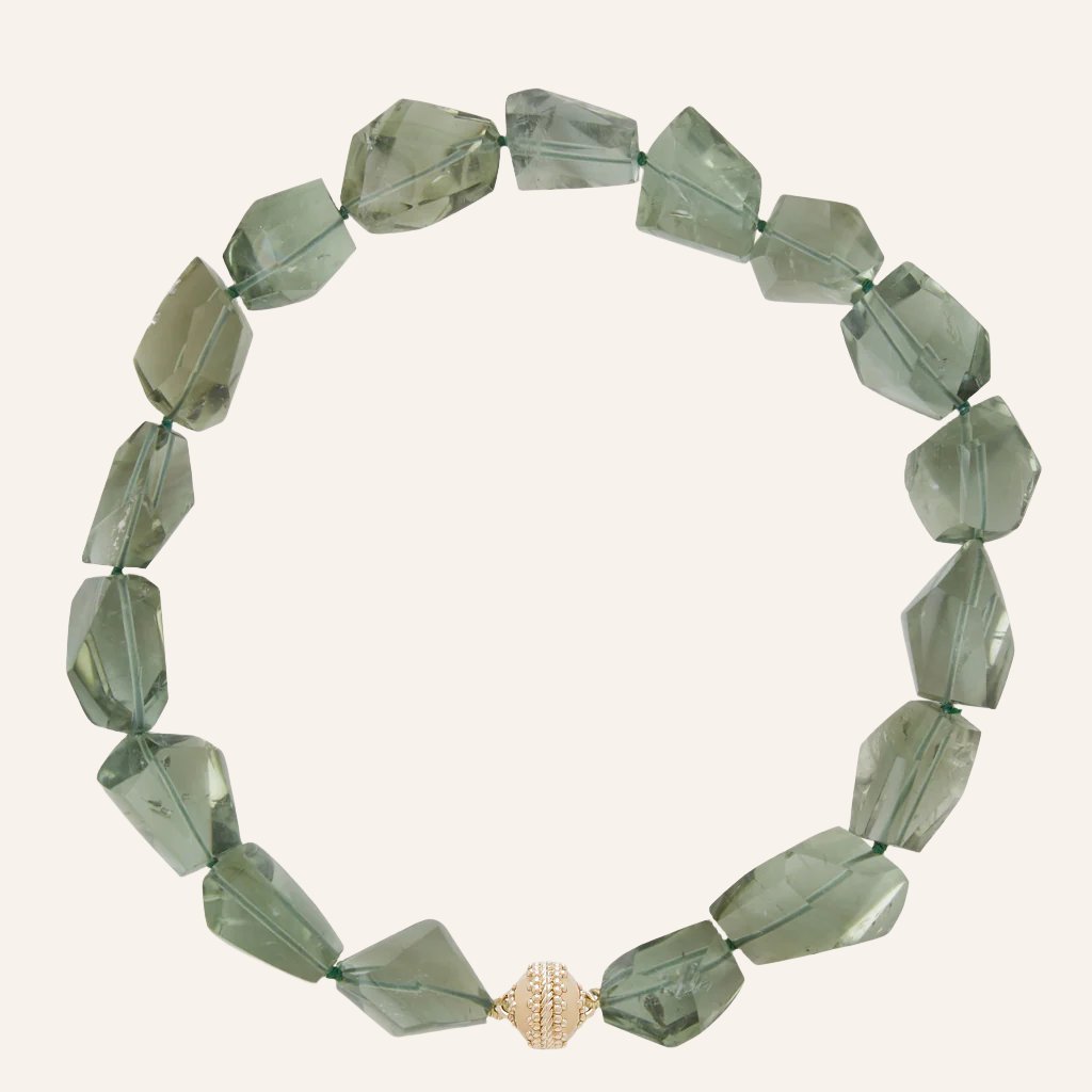 Nancy Green Prasiolite Quartz Necklace