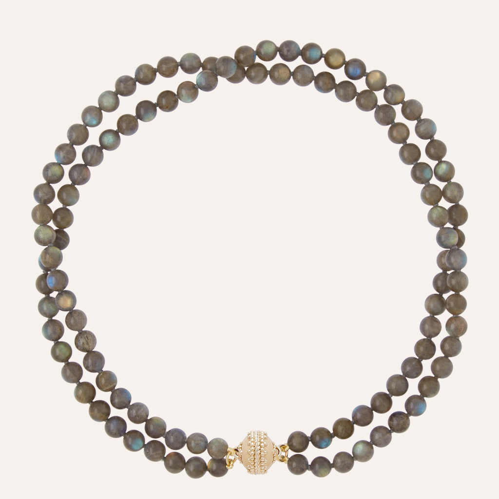 Victoire Labradorite 7mm Double Strand Necklace