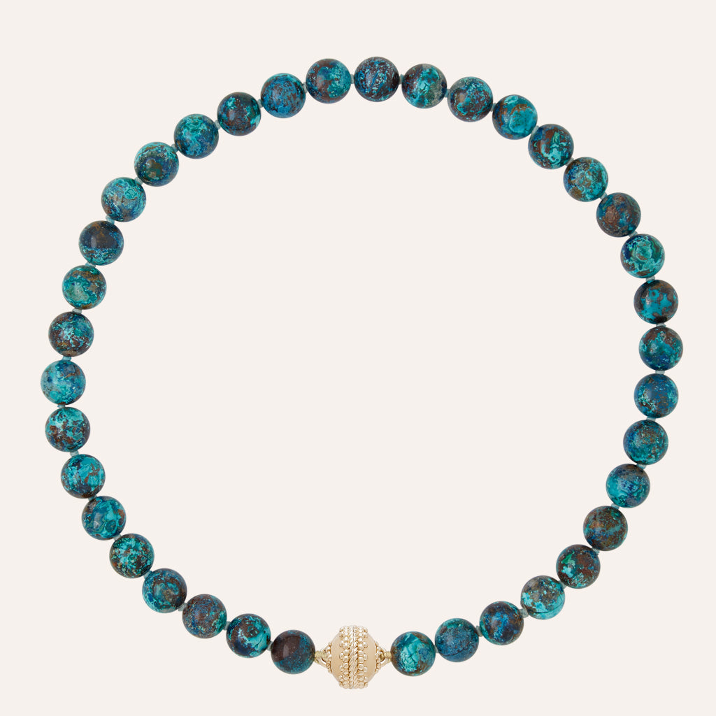 Victoire Chrysocolla 10mm Necklace
