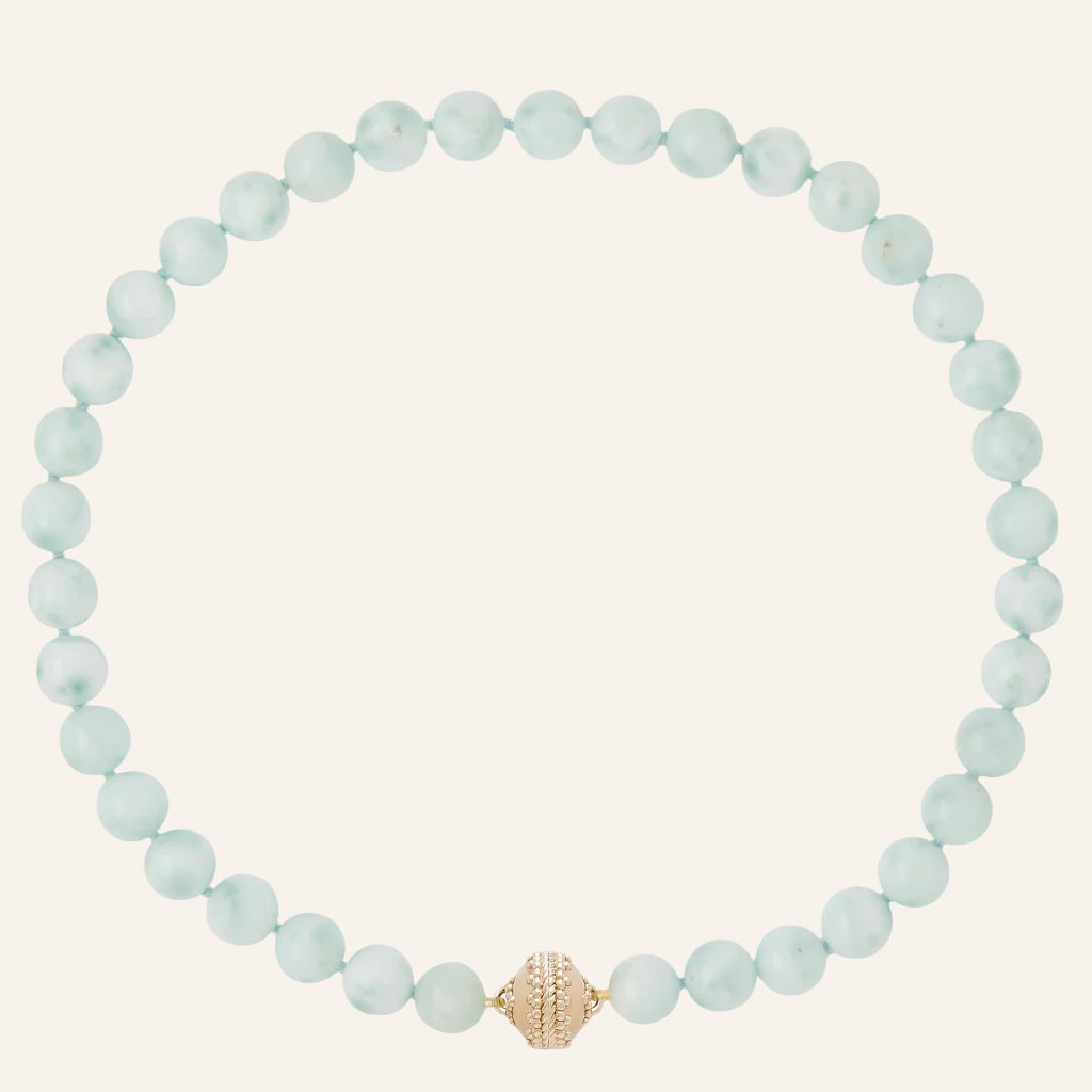 Victoire Green Angelite 10mm Necklace