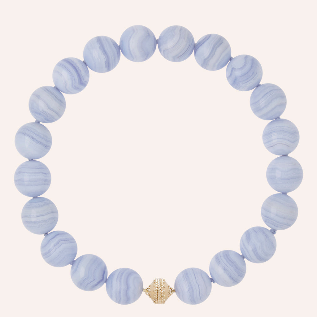 Victoire Blue Lace Agate 20mm Necklace