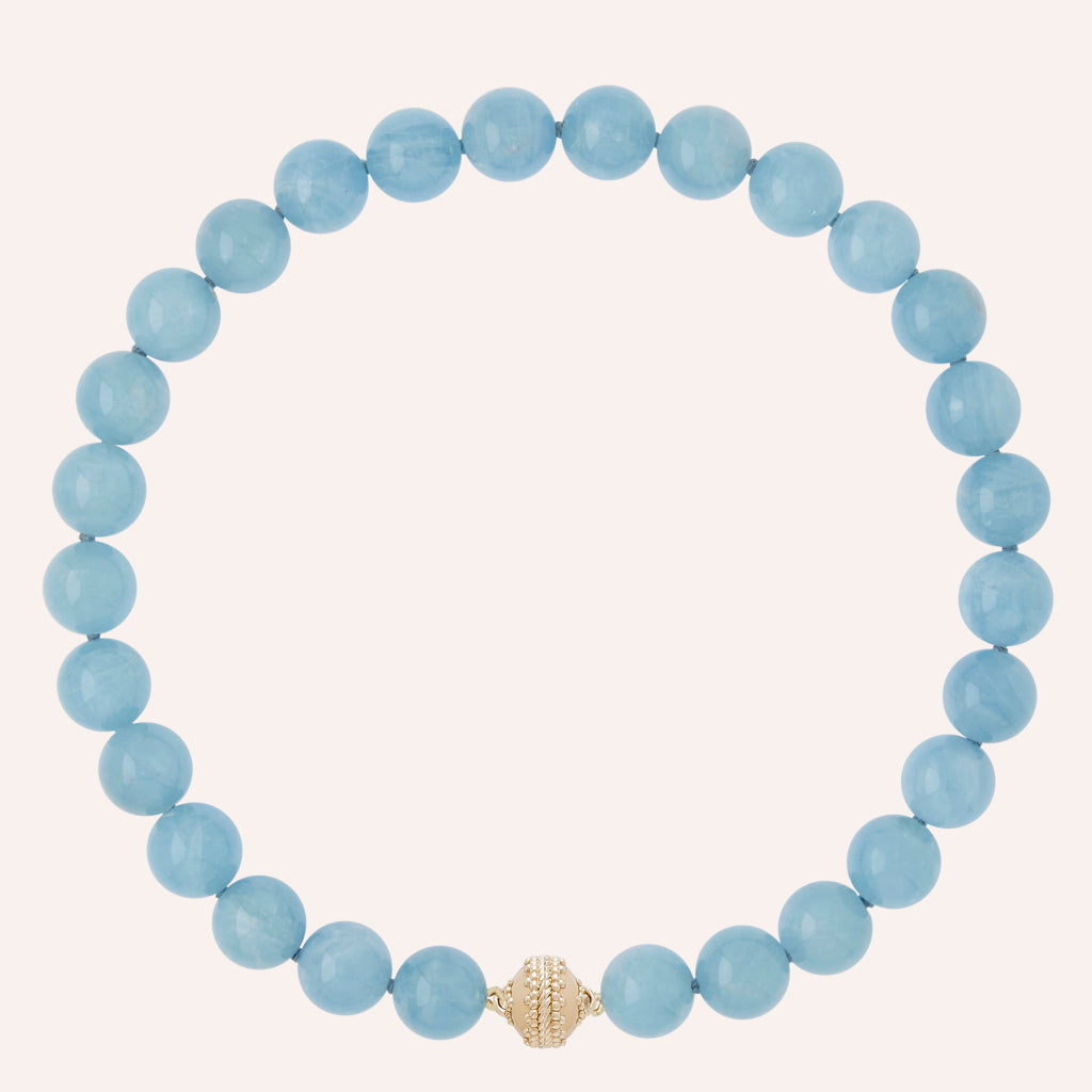 Victoire Aquamarine 14mm Necklace