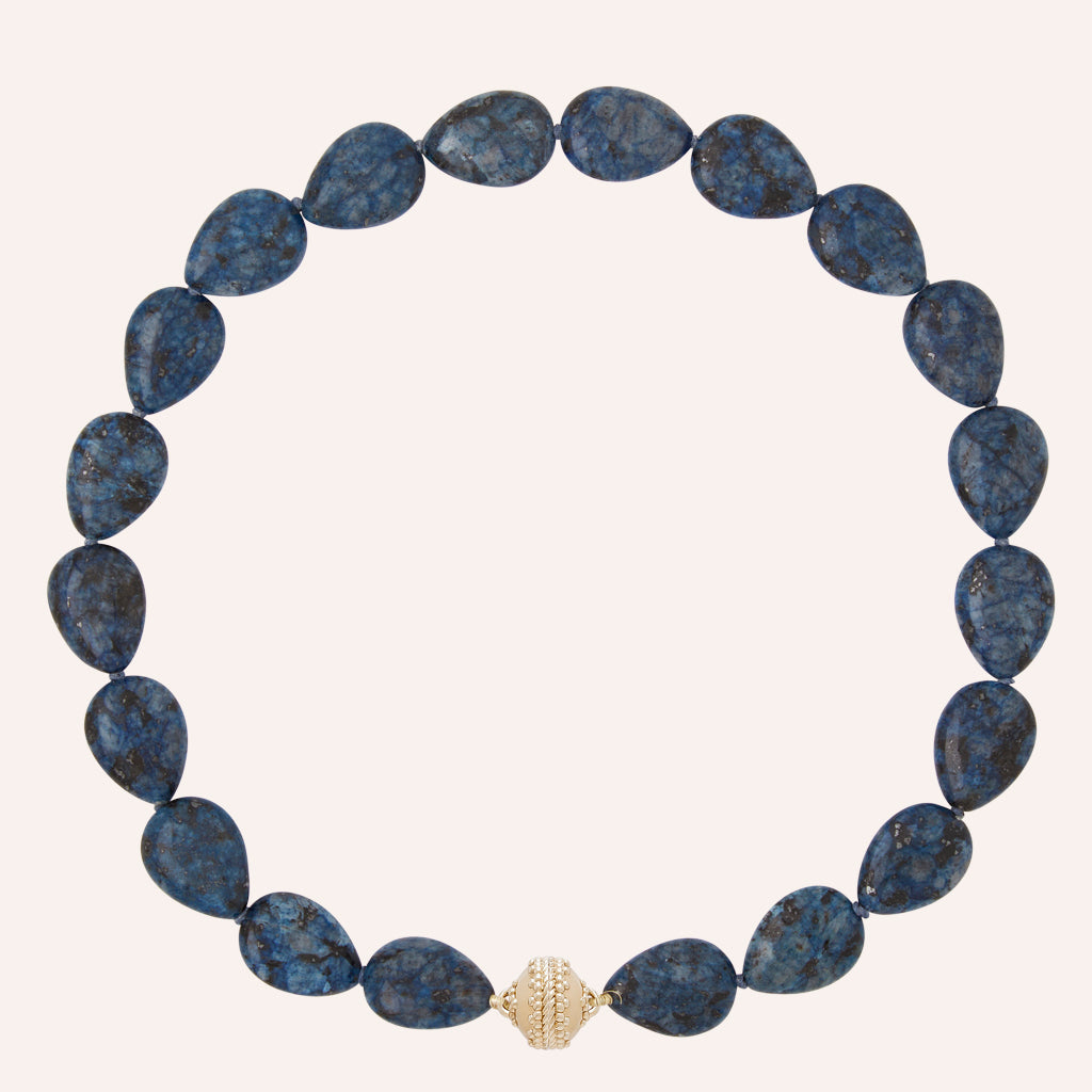 Larvikite Teardrop Necklace