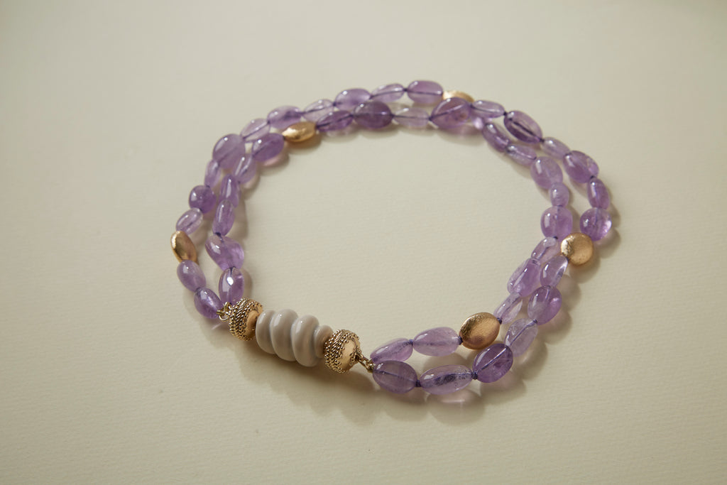 Gold Rush Amethyst Double-Strand Necklace