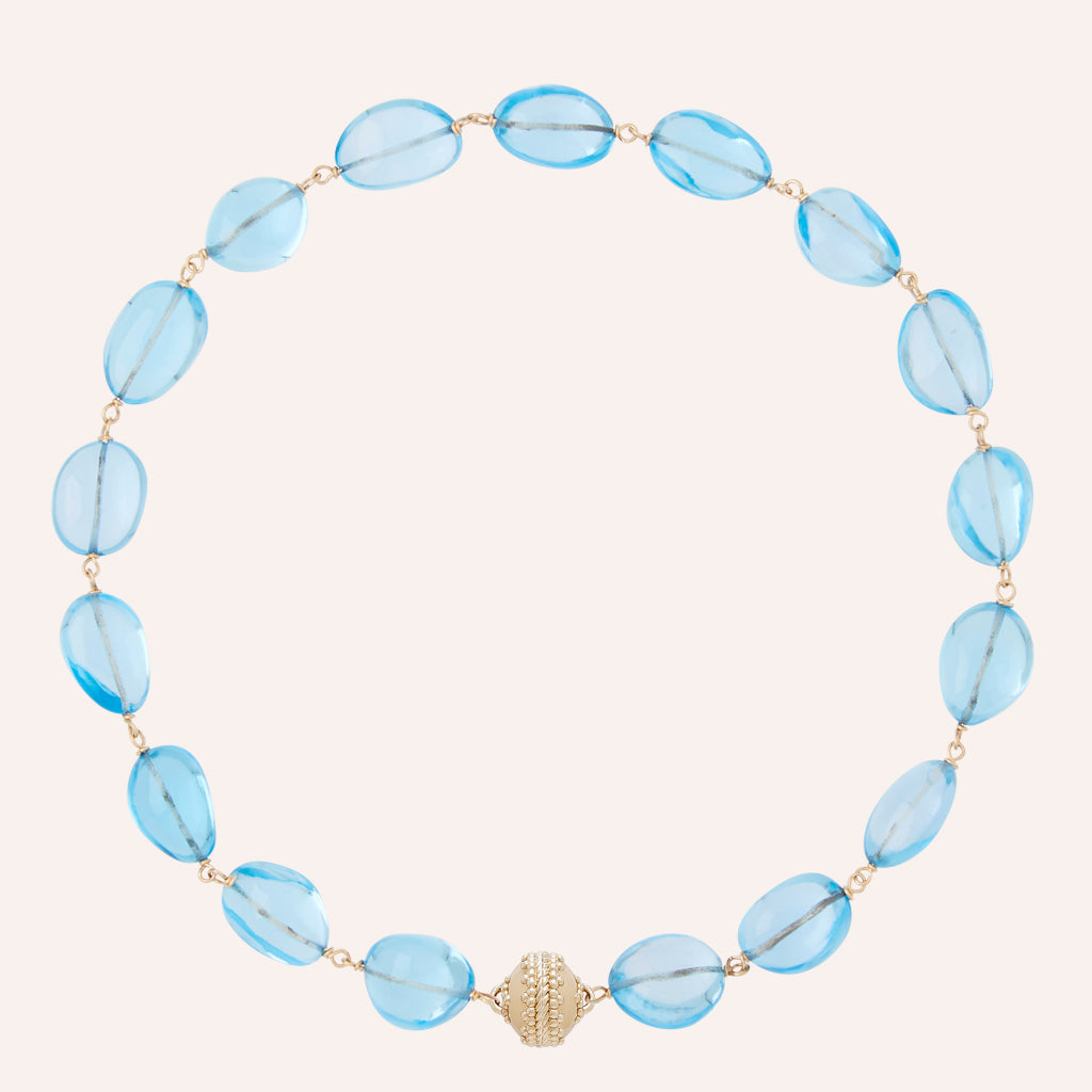 Caspian Light Blue Topaz Necklace