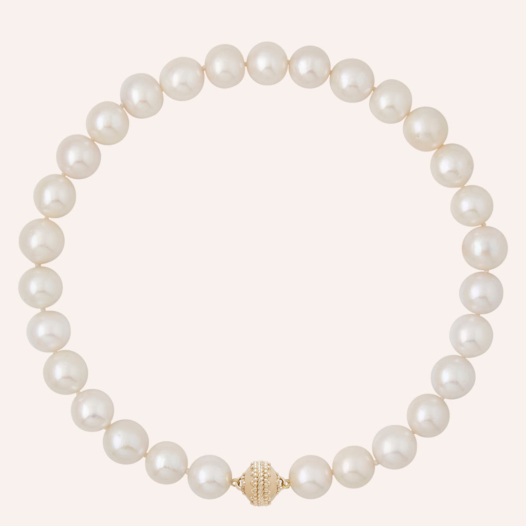 Freshwater White Potato Pearl 13-14mm Necklace