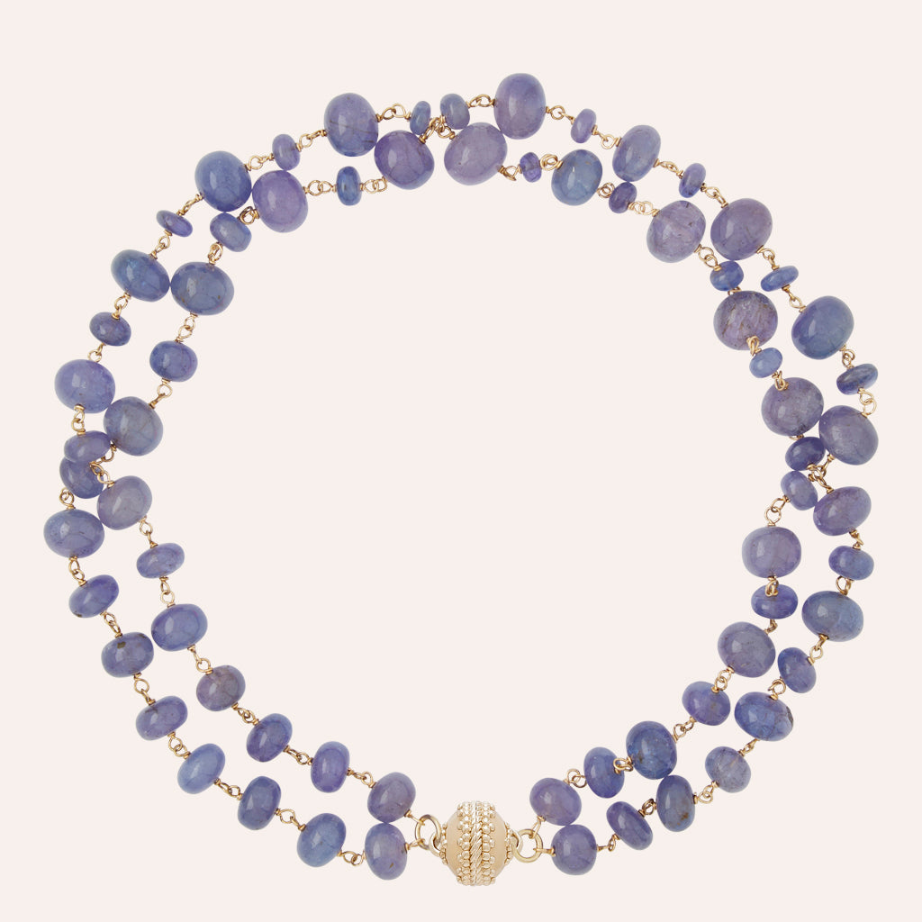 Caspian Tanzanite Double Strand Necklace