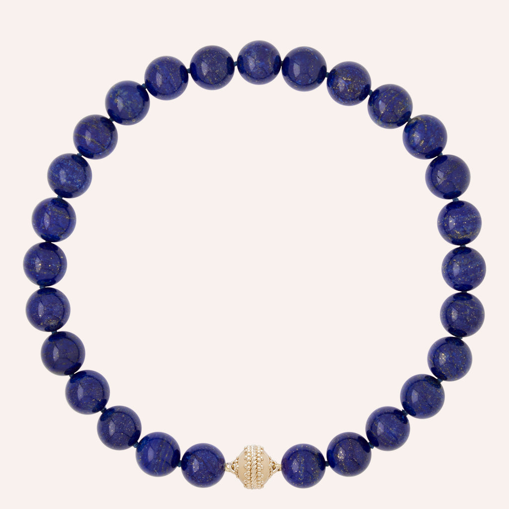 Victoire 14mm Blue Lapis Necklace
