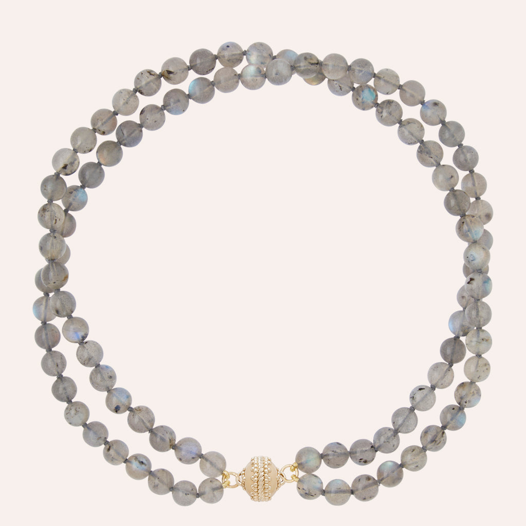Victoire Labradorite 8mm Double Strand Necklace