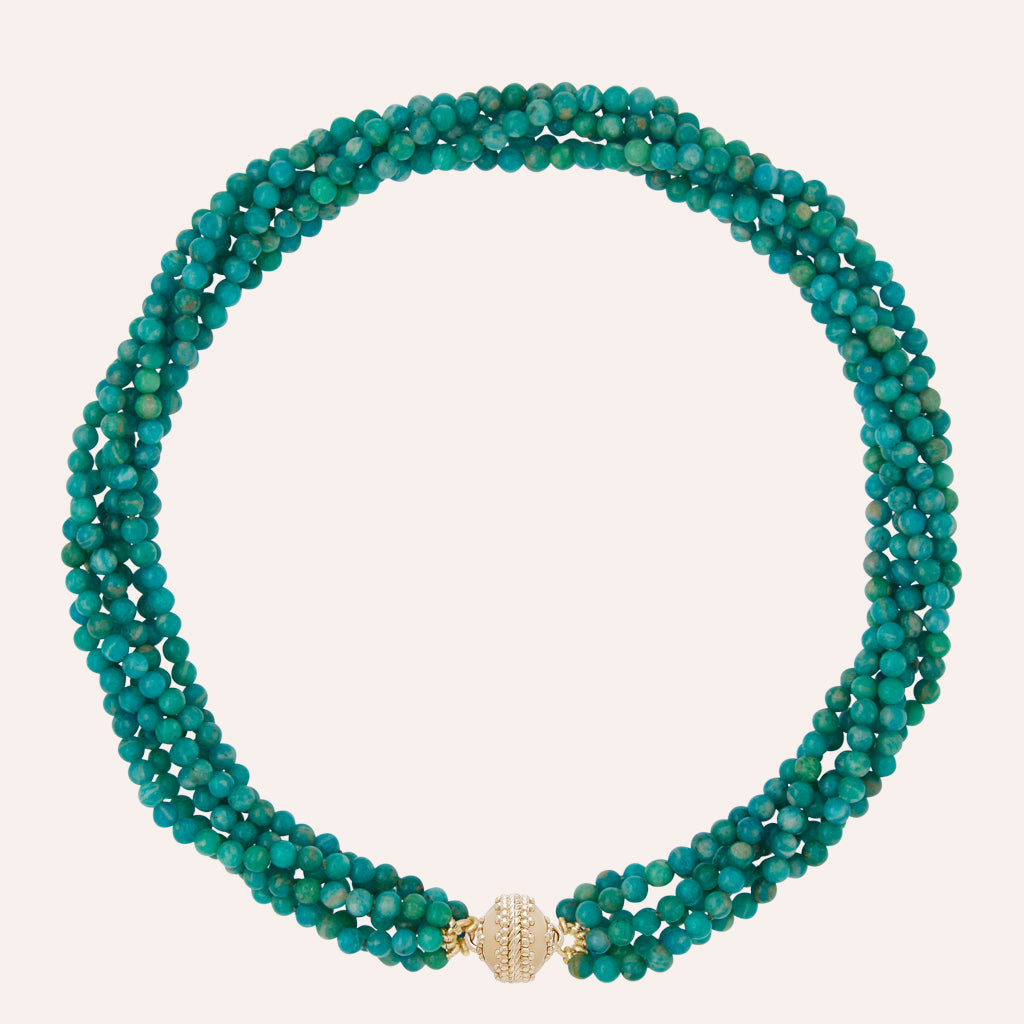 Victoire Russian Amazonite 4mm Multi-Strand Necklace
