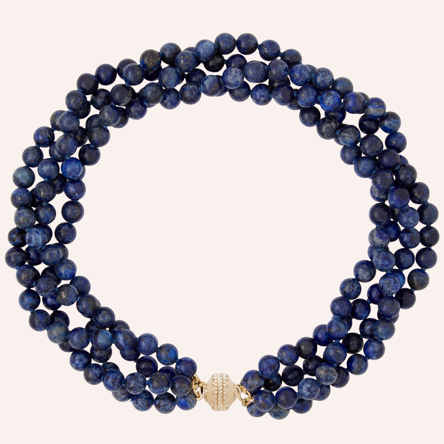 Victoire 8mm Blue Azurite Multi-Strand Necklace