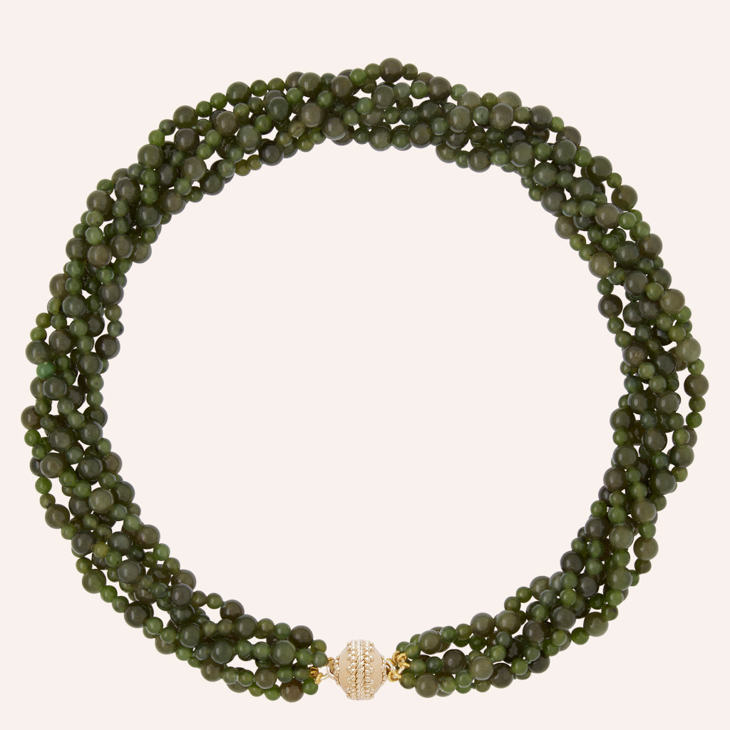 Victoire Green Jade Multistrand Necklace