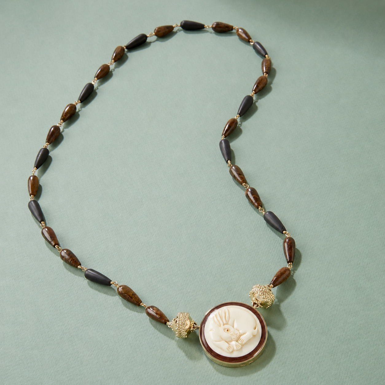 Caspian Black Onyx Bronzite Necklace