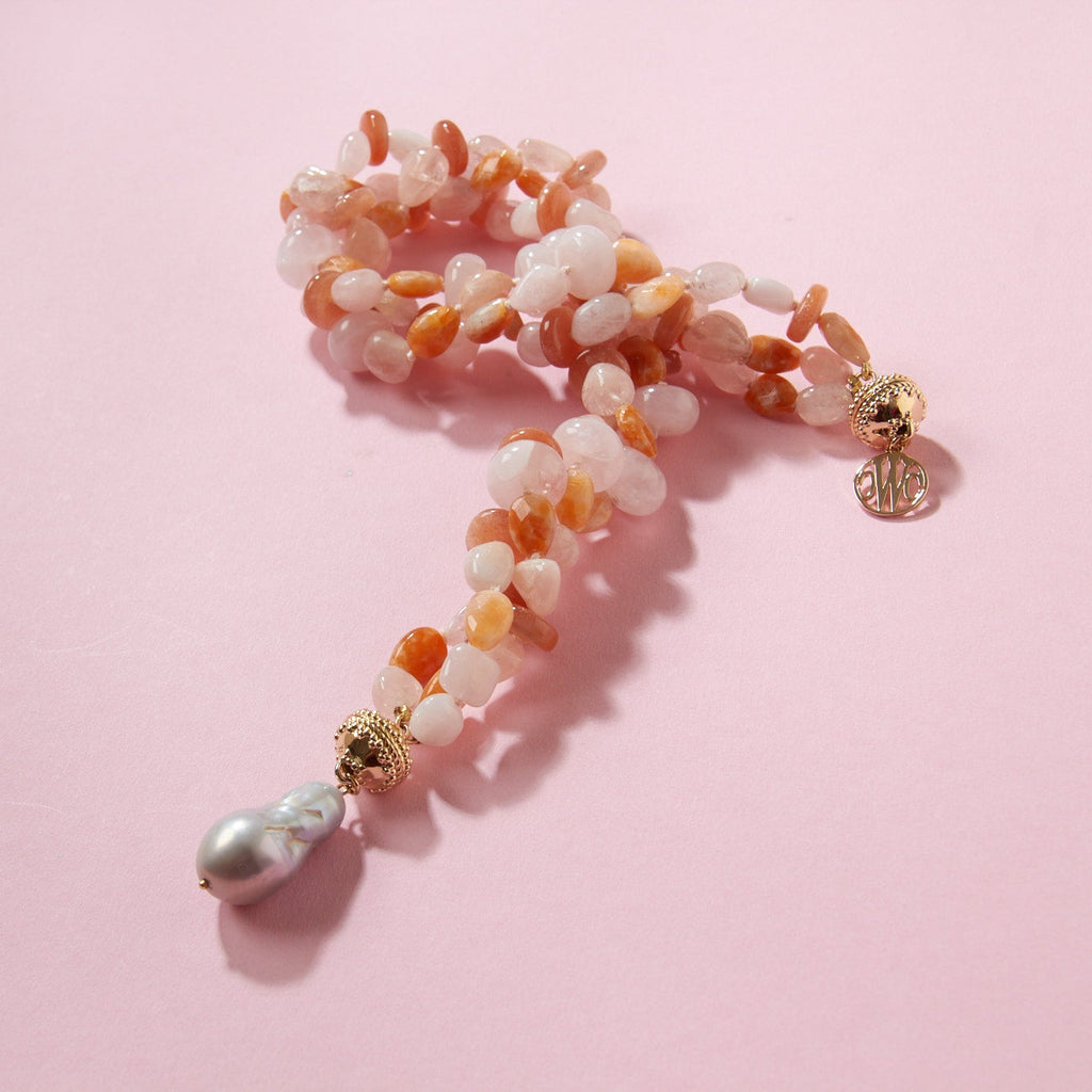 Grey Baroque Pearl Tag