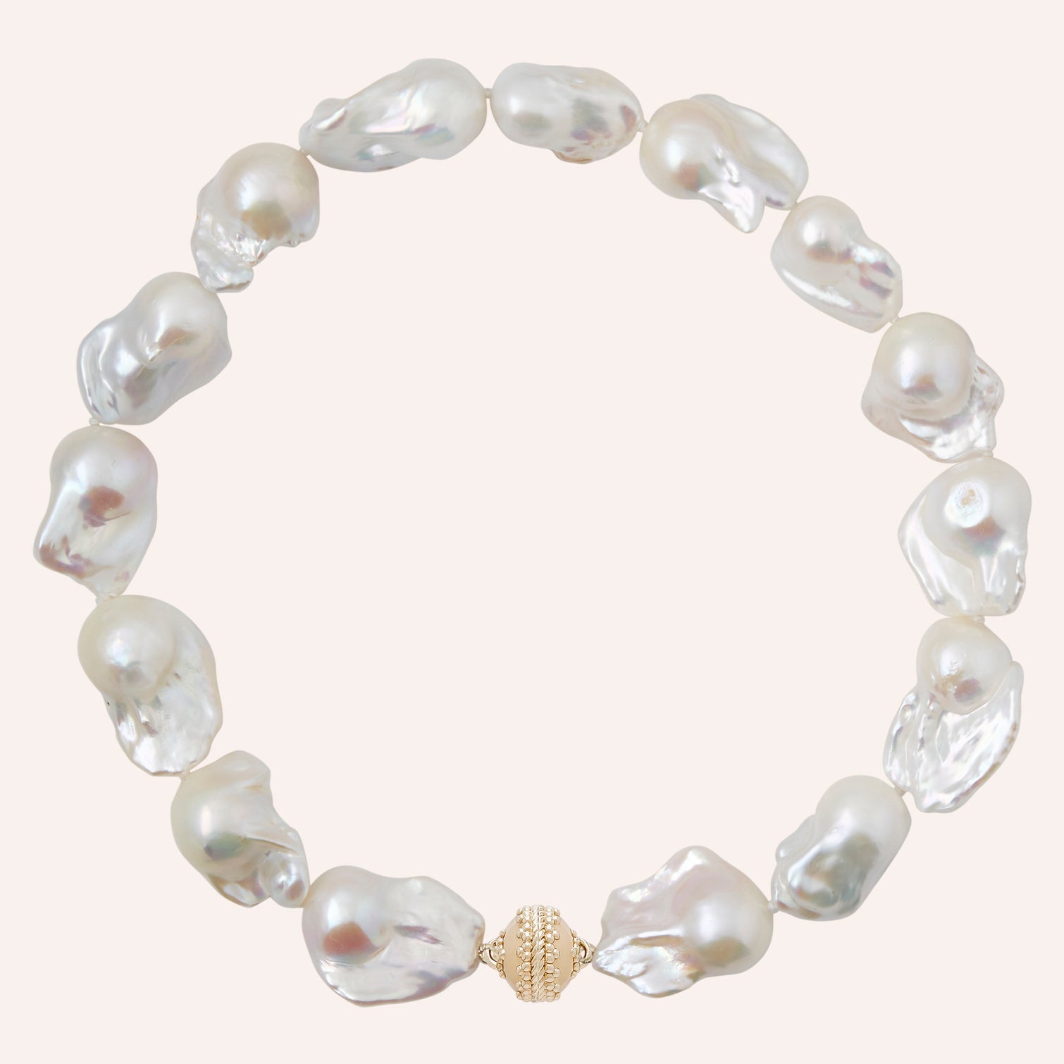 Freshwater White 16-23mm Baroque Pearl Necklace