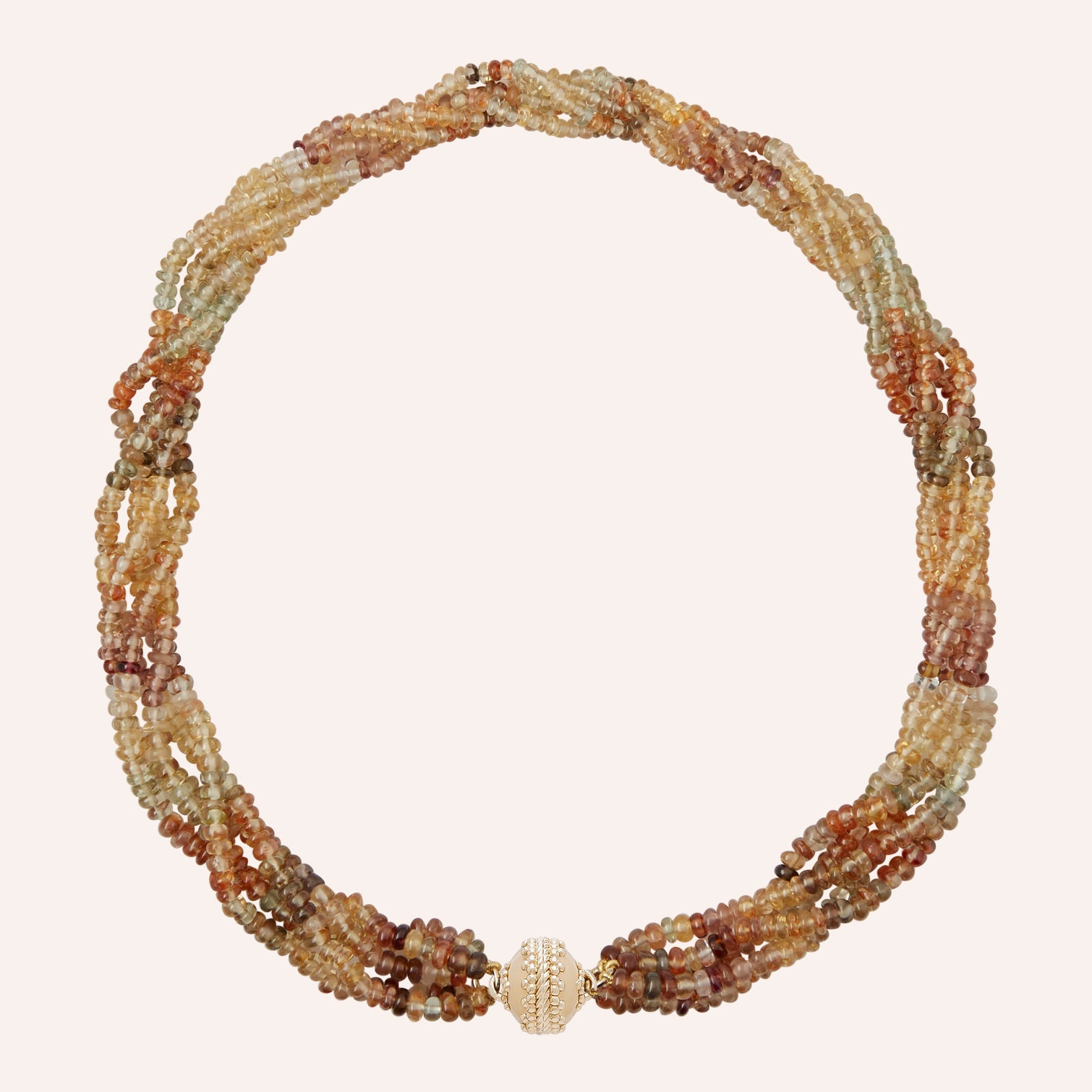 Canary Zircon Rondelle Multi-Strand Necklace