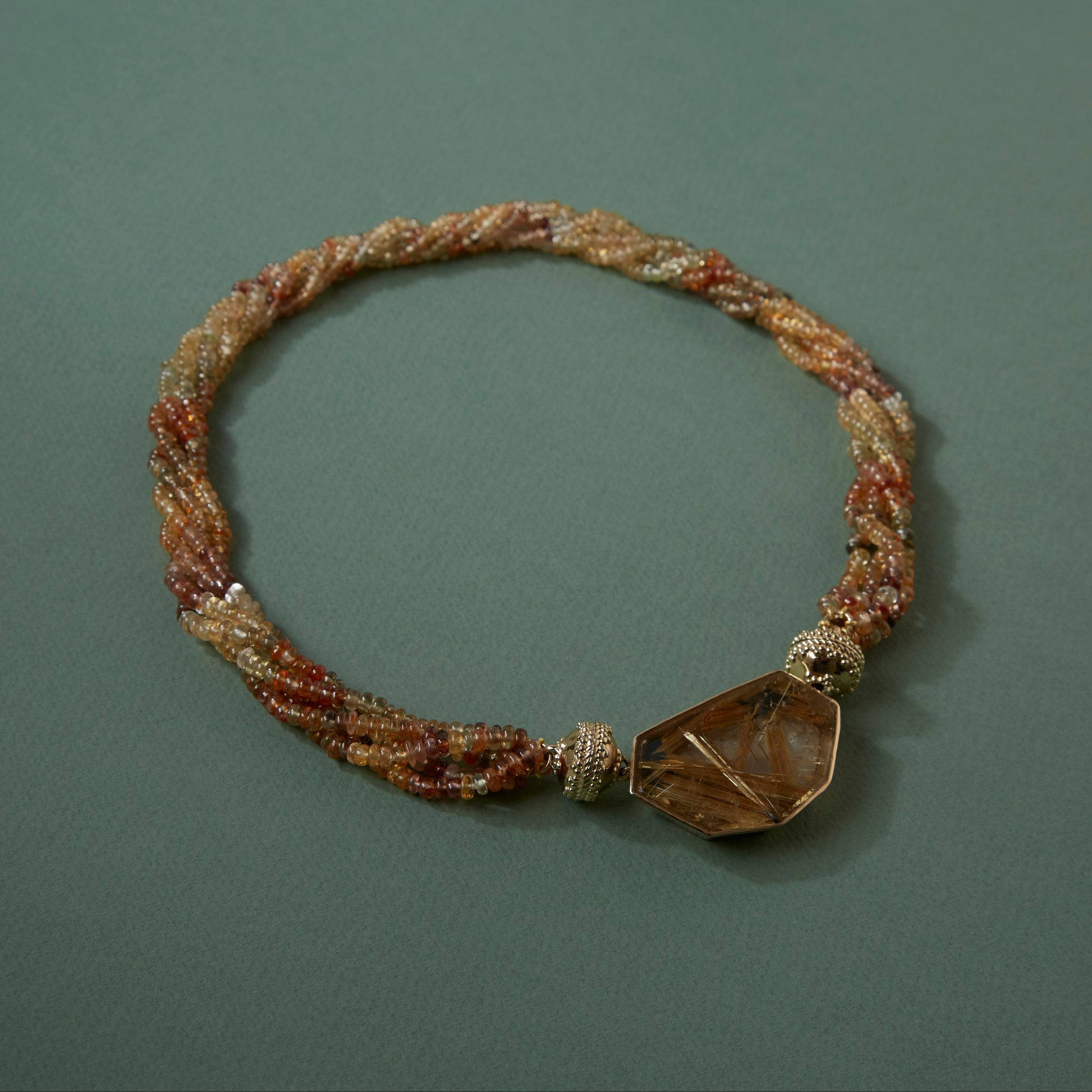 Canary Zircon Rondelle Multi-Strand Necklace