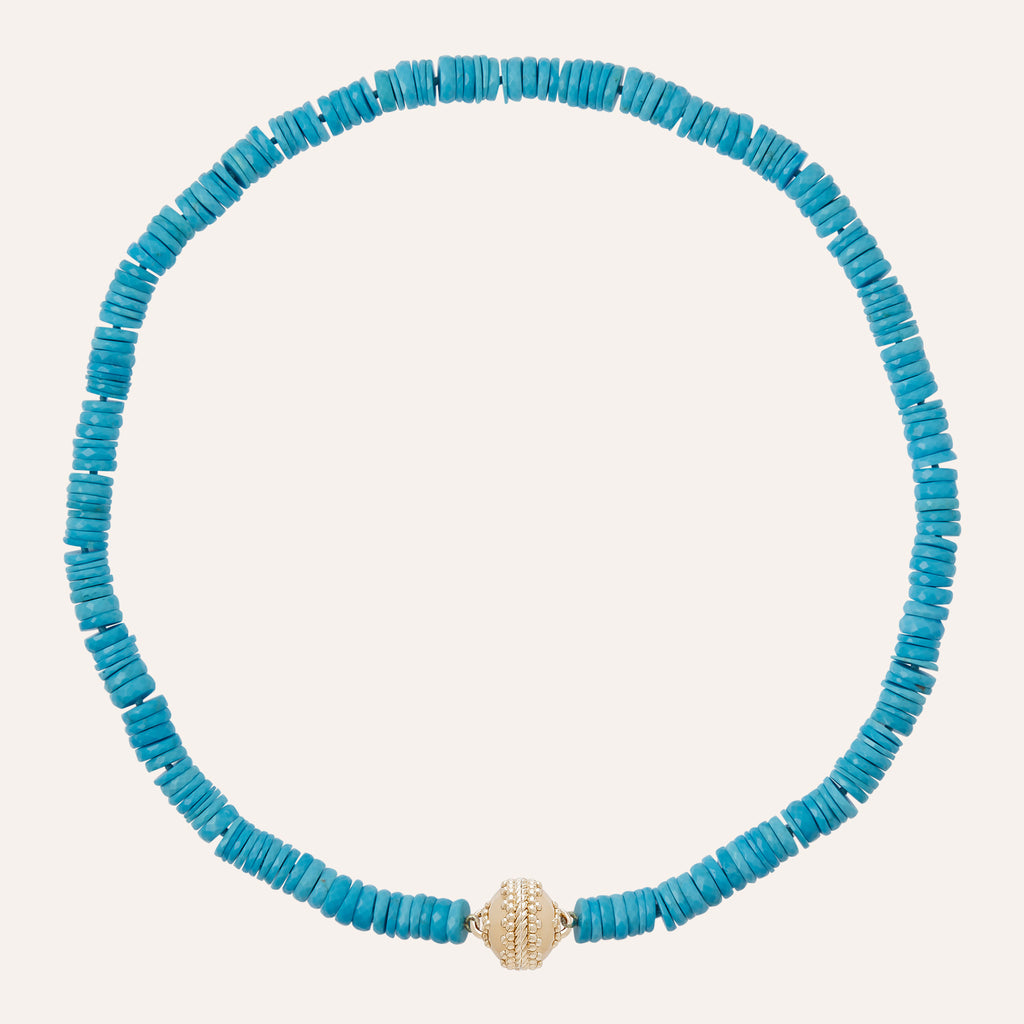Sleeping Beauty Turquoise Faceted Necklace
