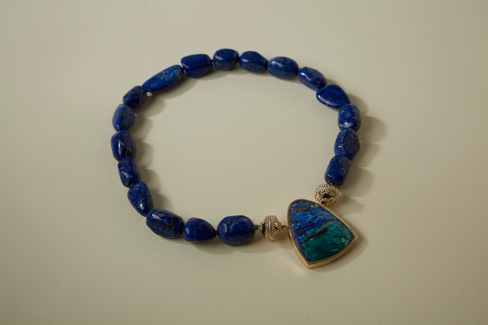 Blue Lapis Small Pebble Necklace