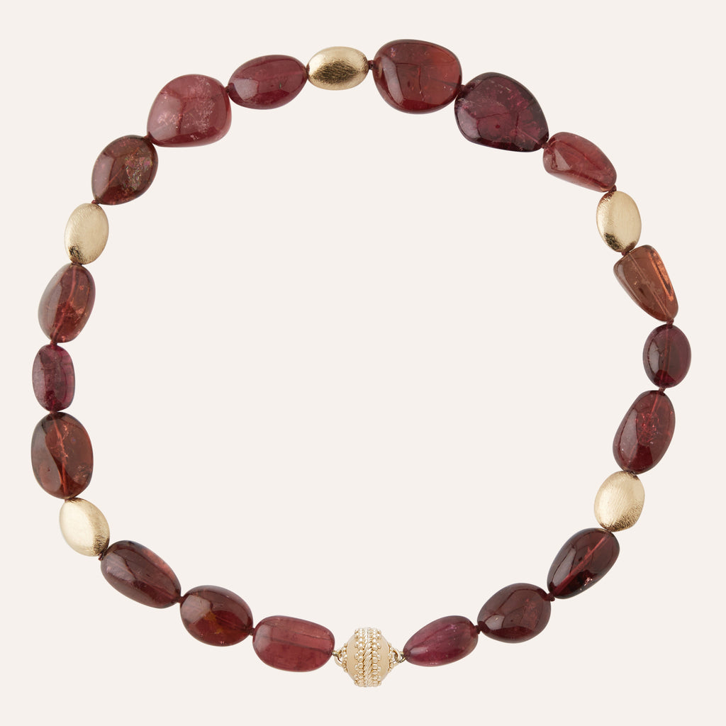 Gold Rush Ruby Tourmaline Necklace