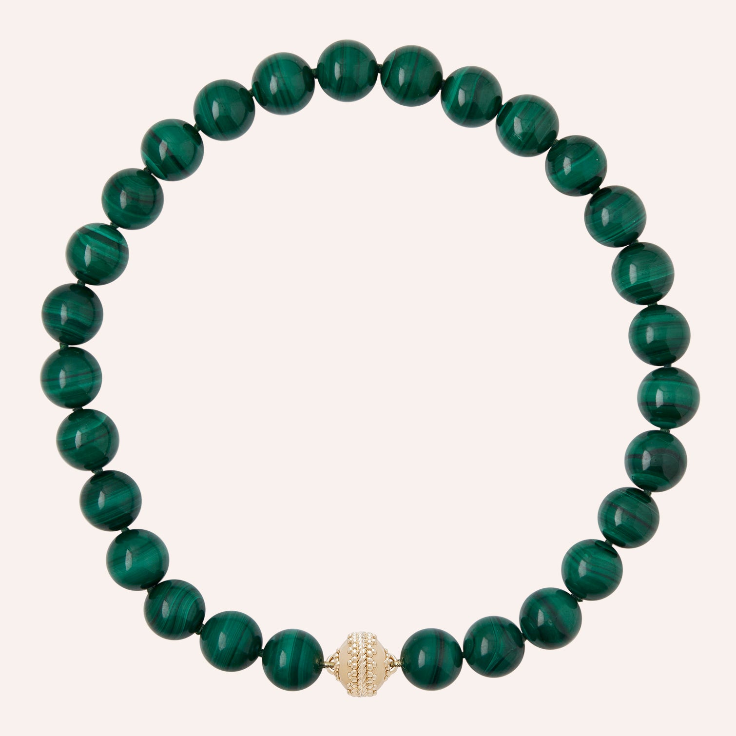 Victoire 14mm Green Malachite Necklace