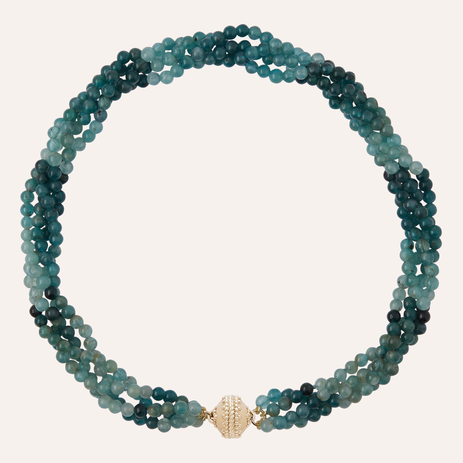 Victoire Green Grandiderite 4mm Multi-Strand Necklace