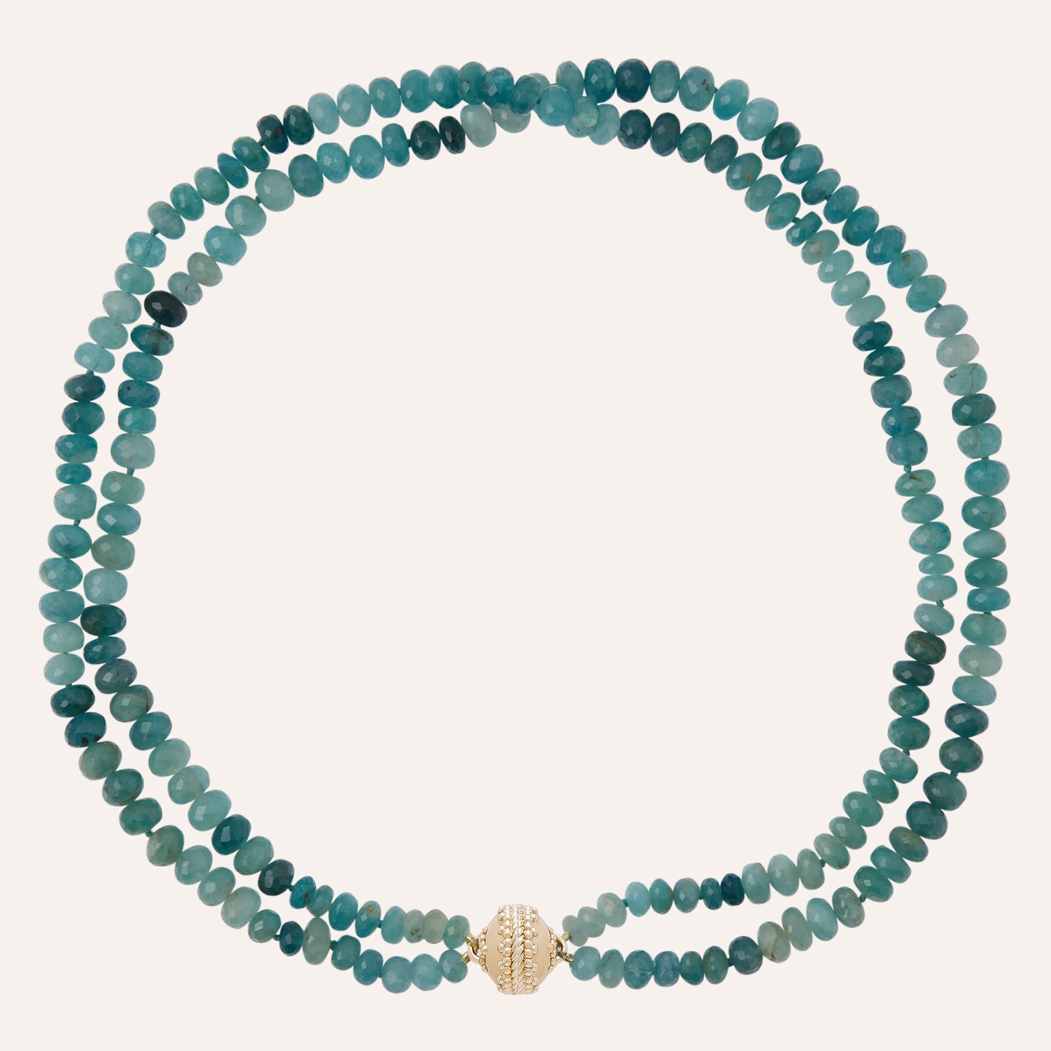 Grandiderite Rondelle Double-Strand Necklace