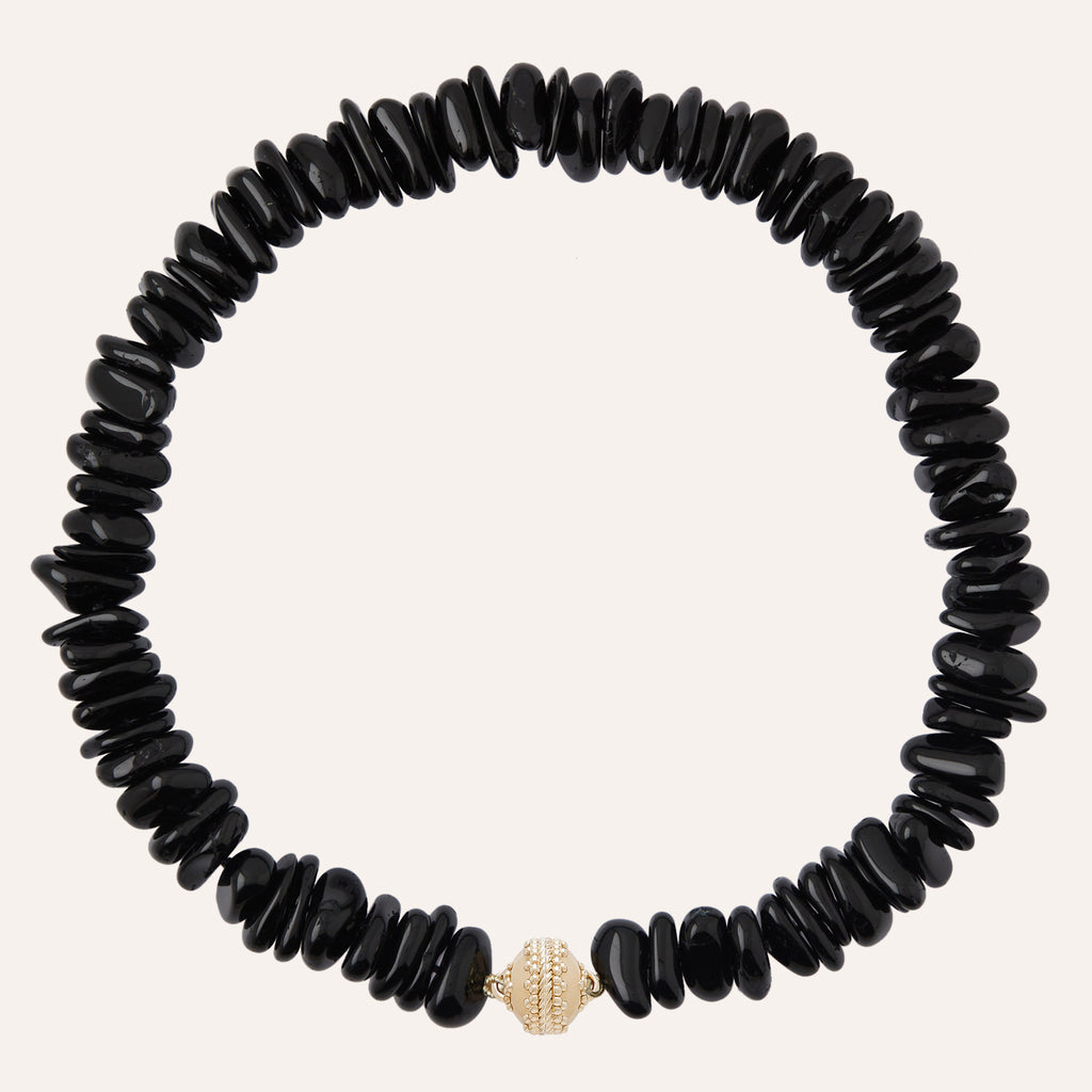 Black Tourmaline Sculpted Necklace