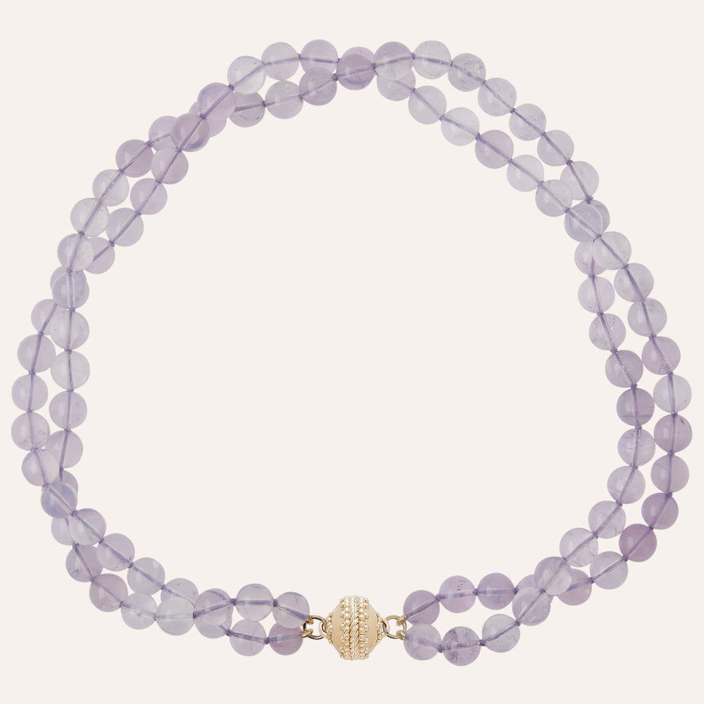 Victoire Purple Lavender Quartz Double-Strand Necklace