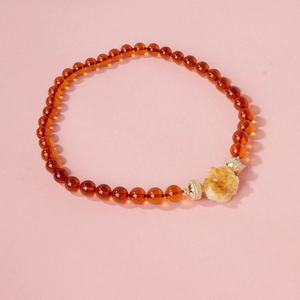Small Irregular Citrine Druzy Centerpiece