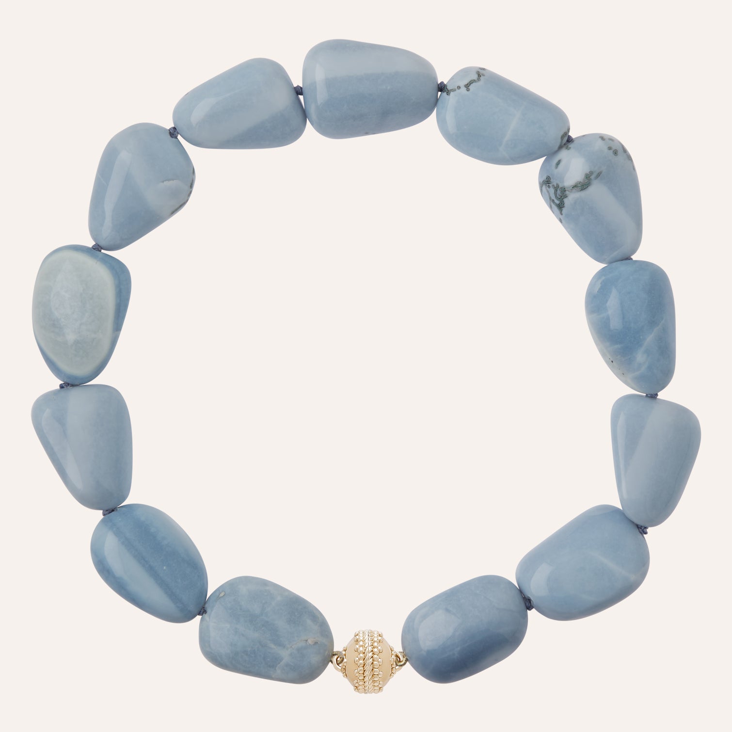 Tumbled Blue Opal Multi-Color Light Blue Necklace