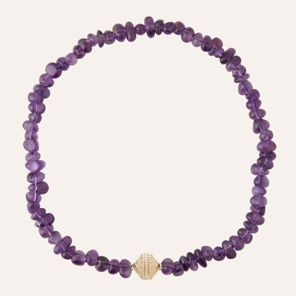 Helen Amethyst Single Strand Necklace