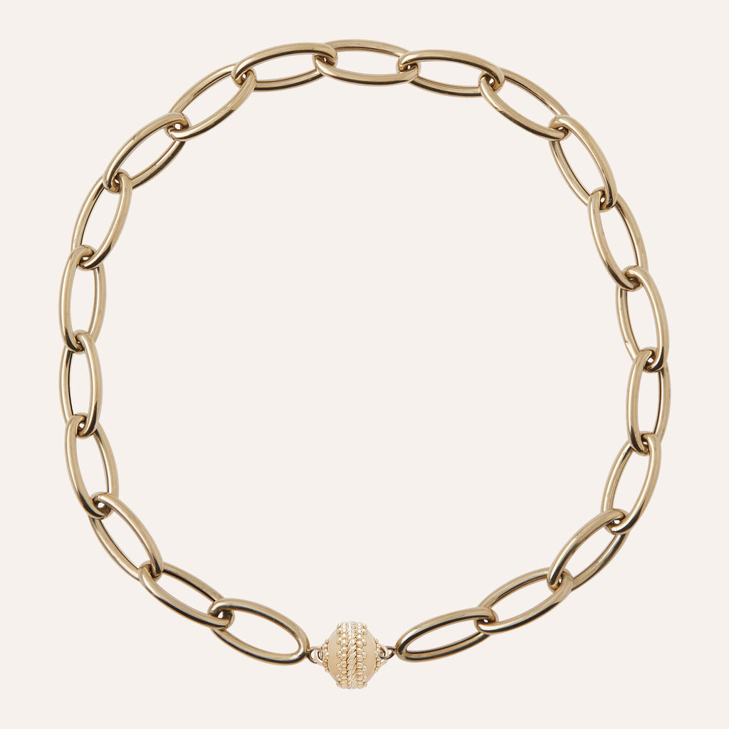 14K Oval Link Necklace
