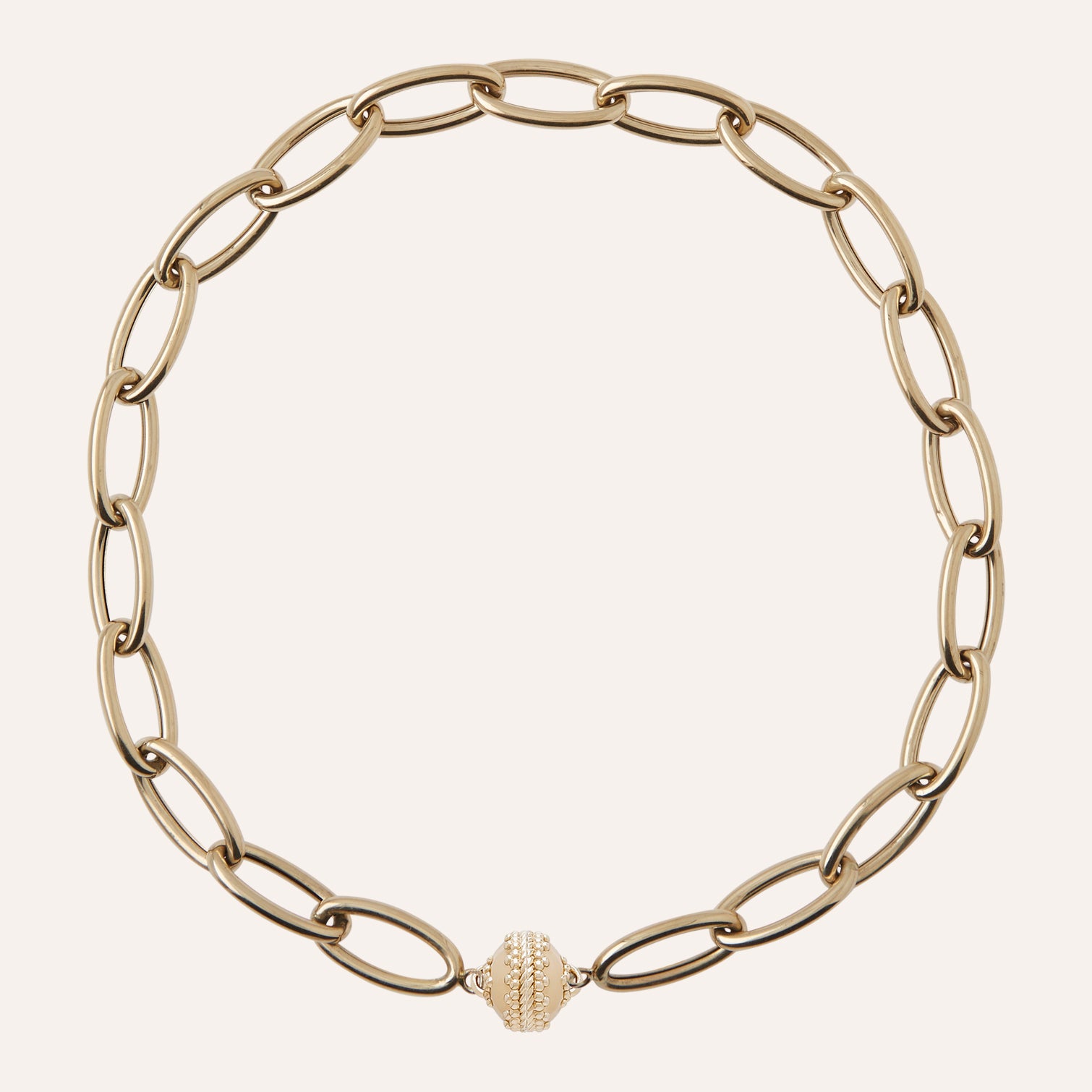 14K Oval Link Necklace