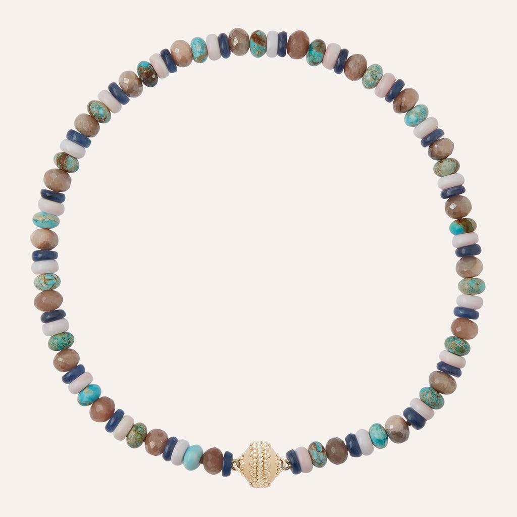 Enchanted Escape Mixed Stone Rondelle Necklace
