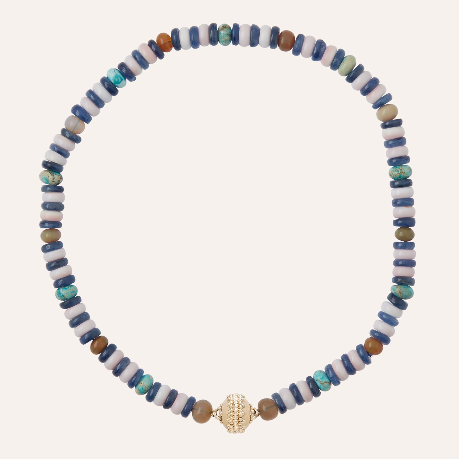 Night Sky Mixed Stone Rondelle Necklace