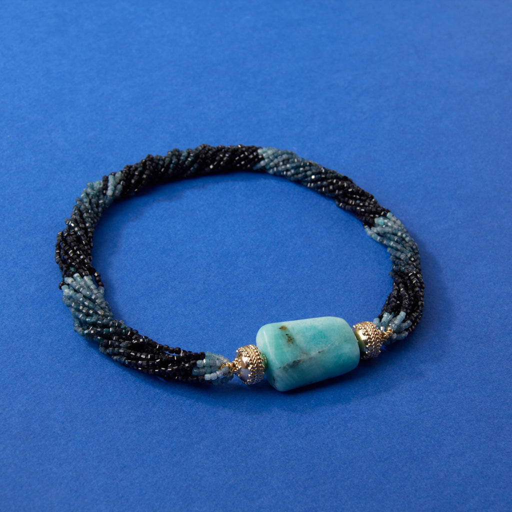 Blue Amazonite Rectangular Centerpiece