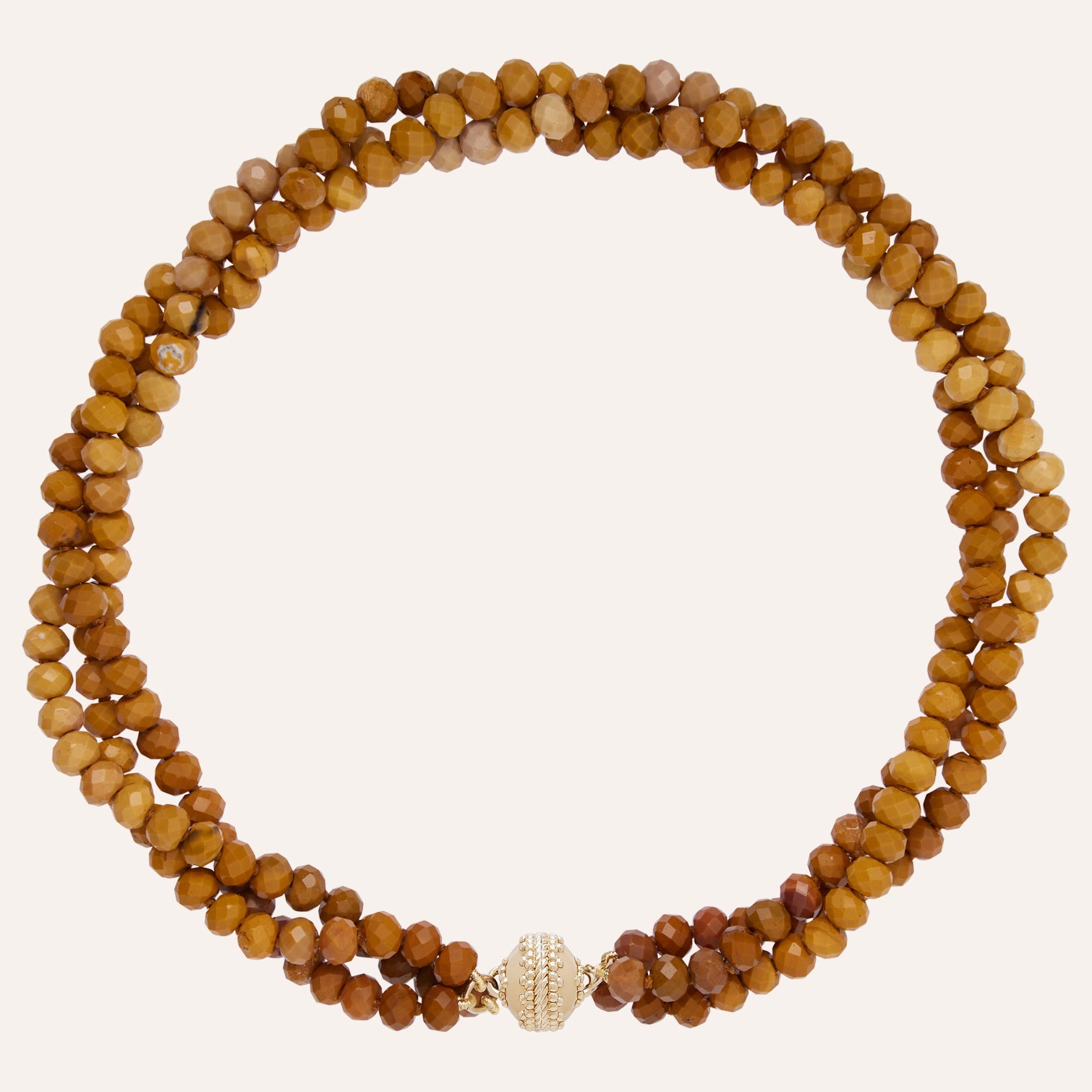 Mustard Mookaite Jasper Multi-Strand Necklace